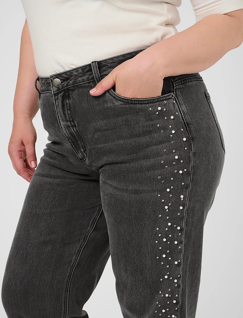 Kaffe Curve - KCpetri Straight Jeans - raka jeans - grey vintage wash - 5