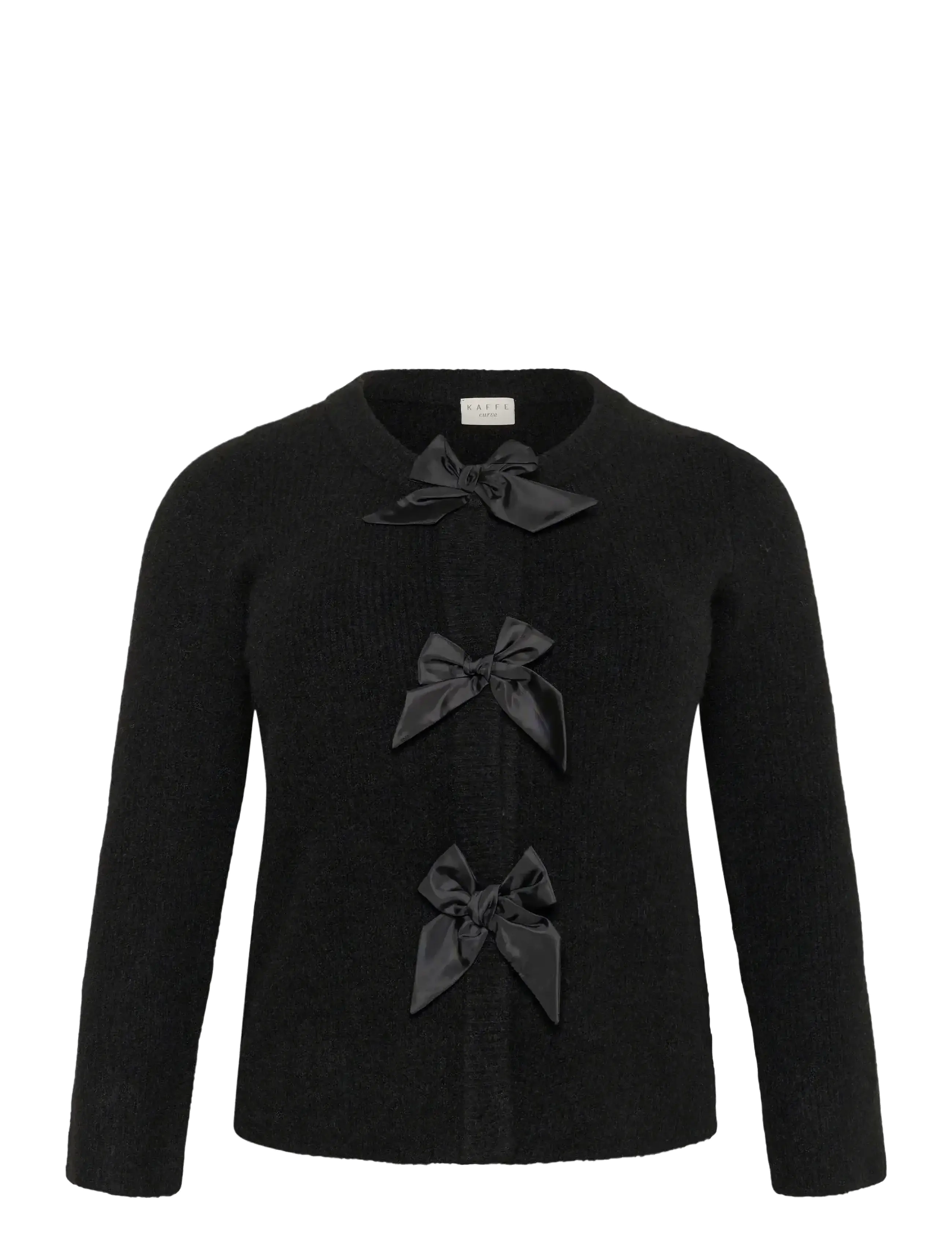 Kaffe Curve - KCmaia Knit Cardigan - cardigans - black deep - 1