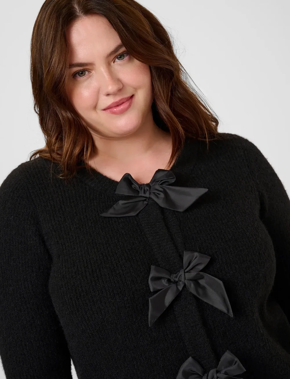 Kaffe Curve - KCmaia Knit Cardigan - cardigans - black deep - 5