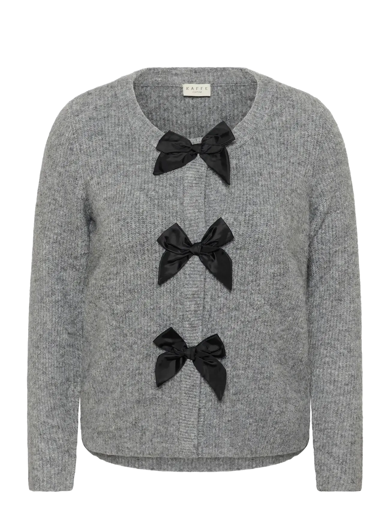 Kaffe Curve - KCmaia Knit Cardigan - cardigans - grey melange - 1