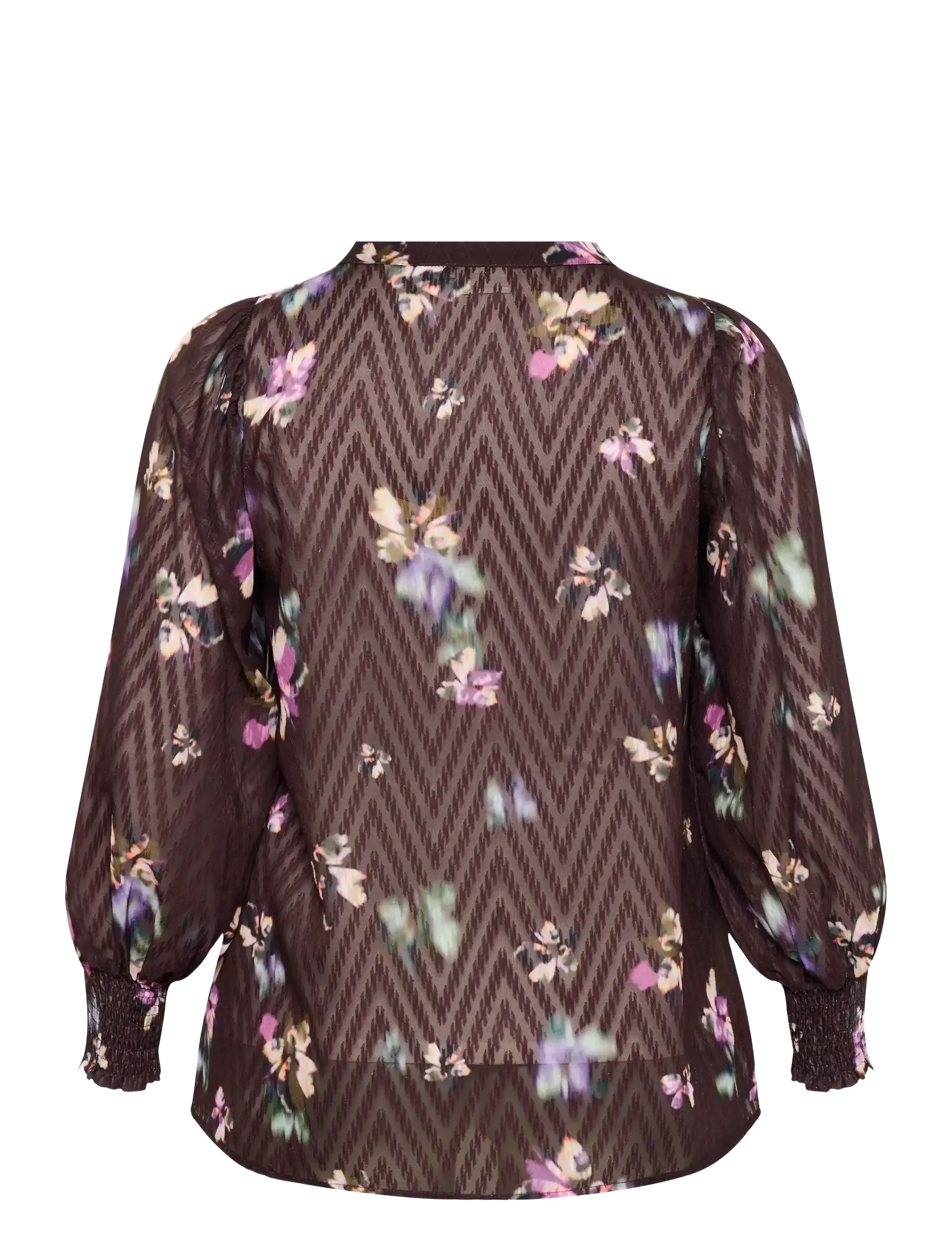Kaffe Curve - KCclara Shirt - black coffee/multi col.flowers - 2