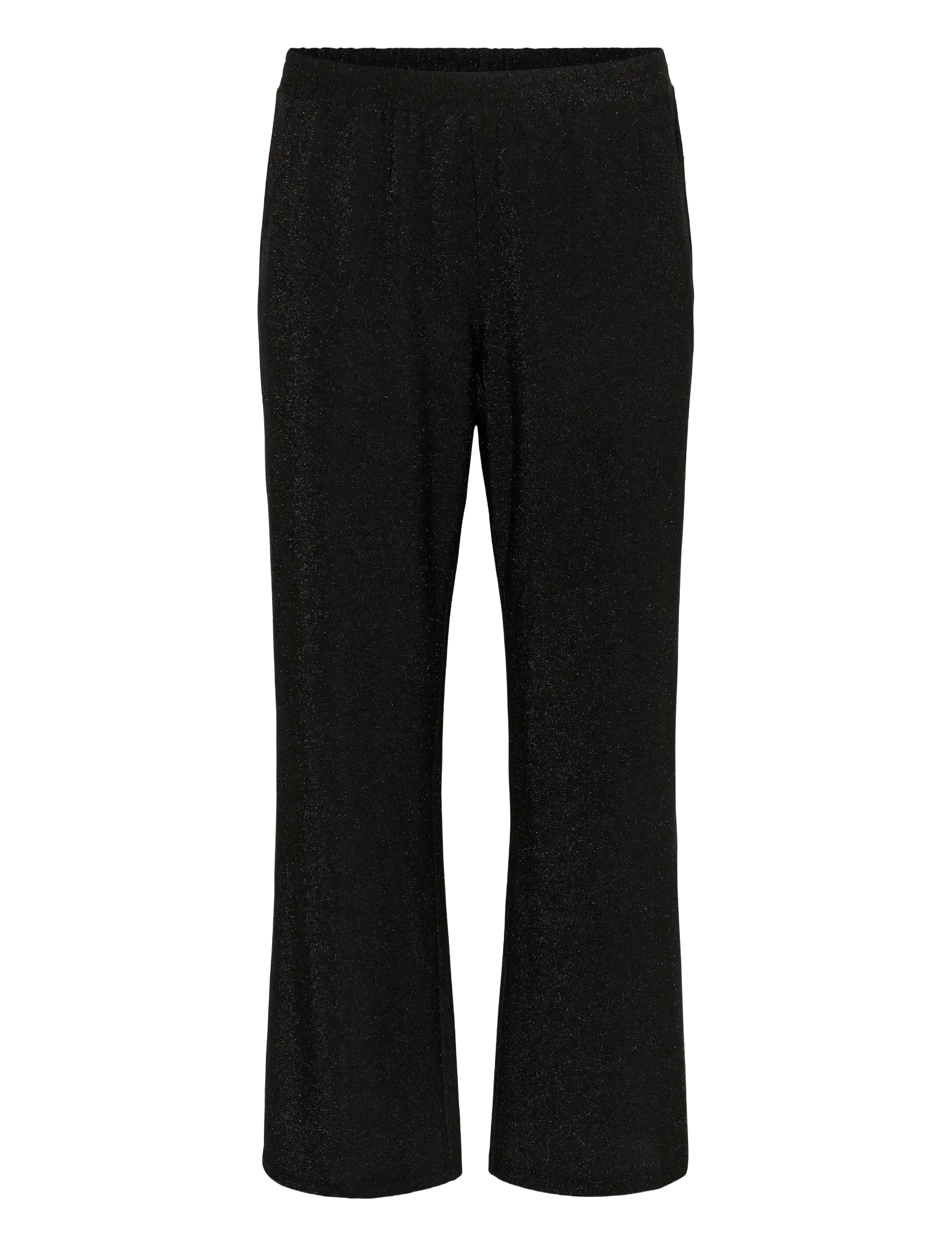 Kaffe Curve KCriana Pants - Bukser - BLACK METALLIC GLITTER / black
