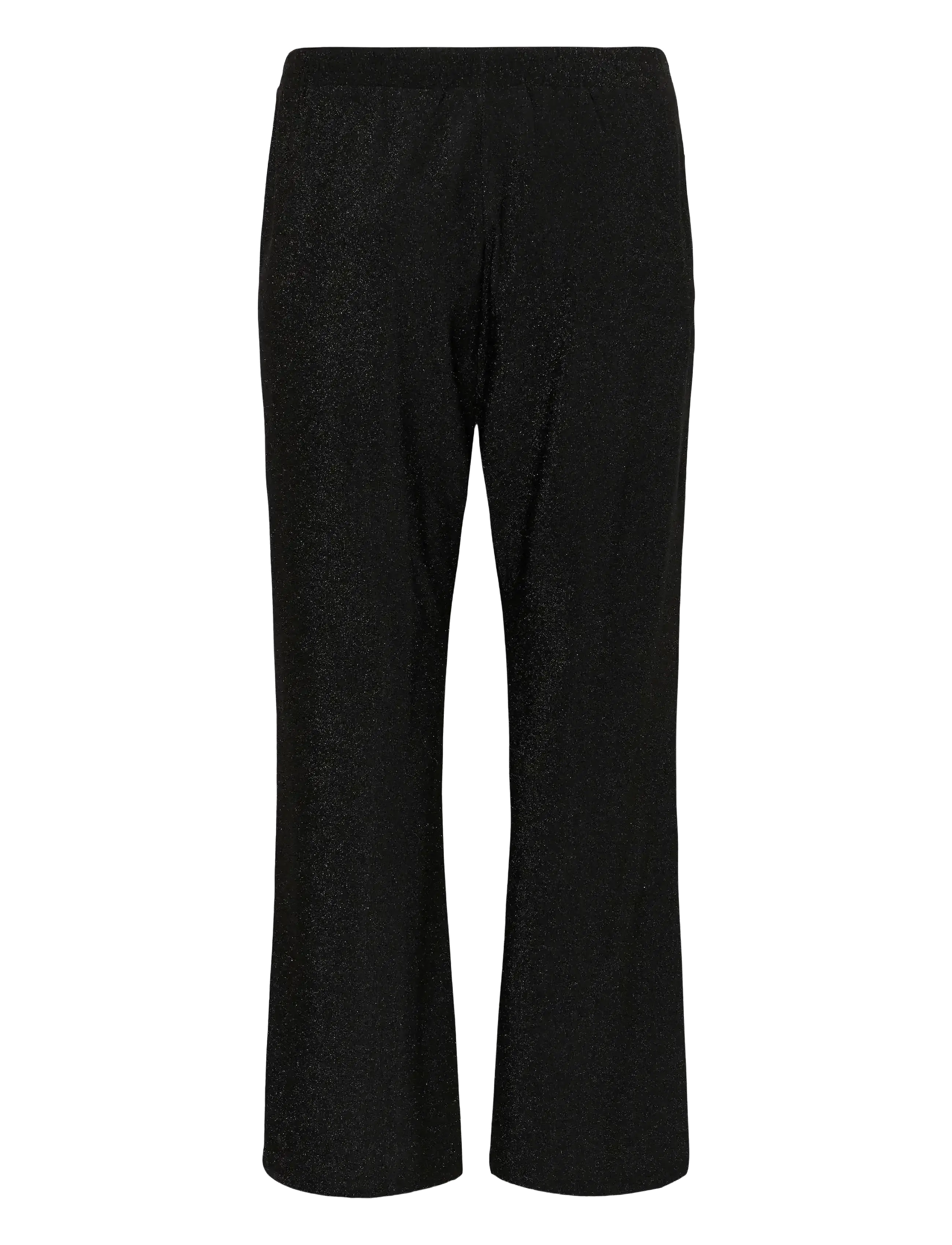 Kaffe Curve - KCriana Pants - hosen mit weitem bein - black metallic glitter - 2