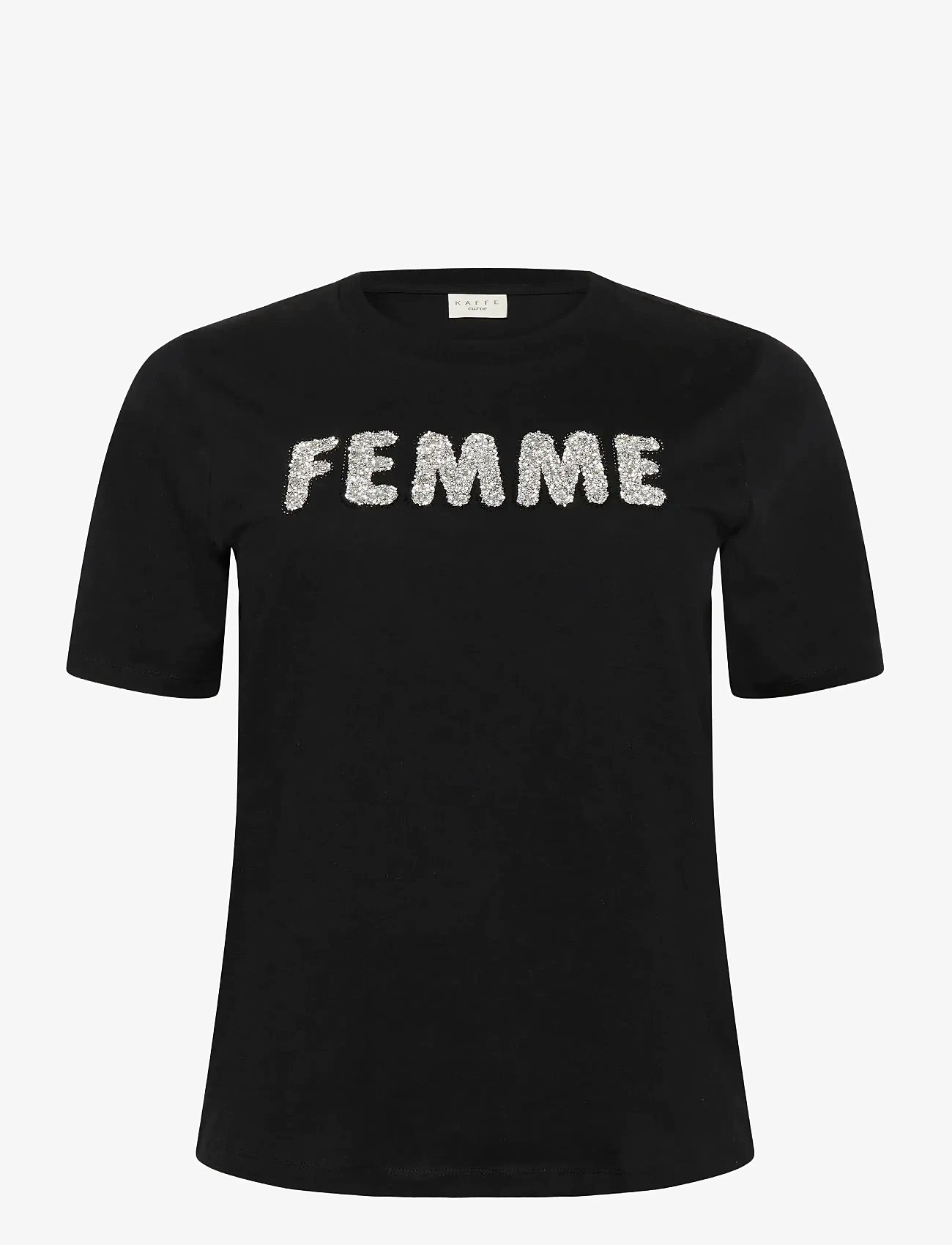 Kaffe Curve - KCariana T-Shirt - t-shirts - black deep - 1