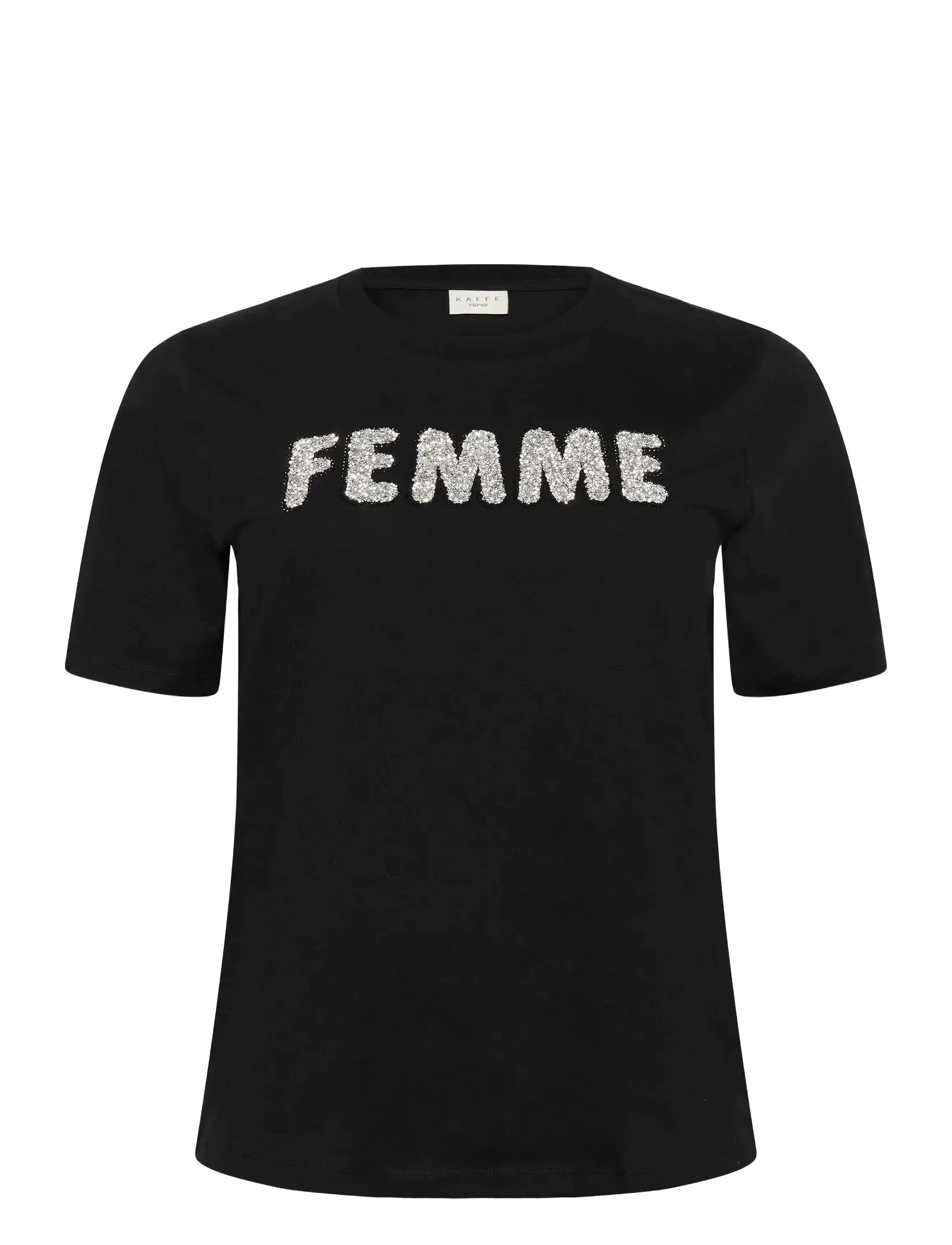 Kaffe Curve KCariana T-Shirt - Kaffe Curve - BLACK DEEP / black