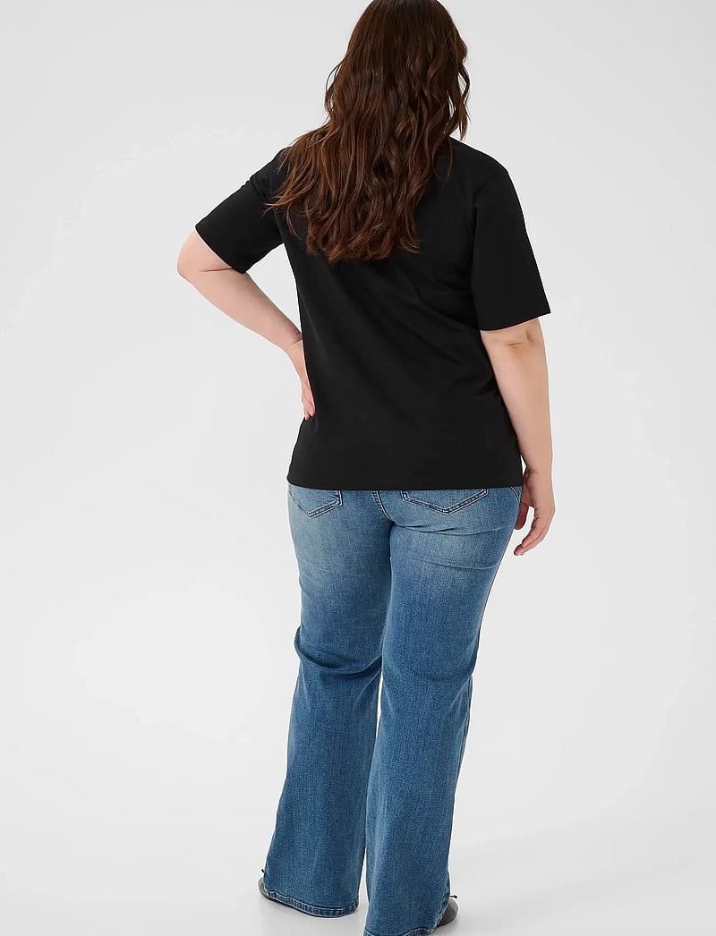 Kaffe Curve - KCariana T-Shirt - t-shirts - black deep - 4