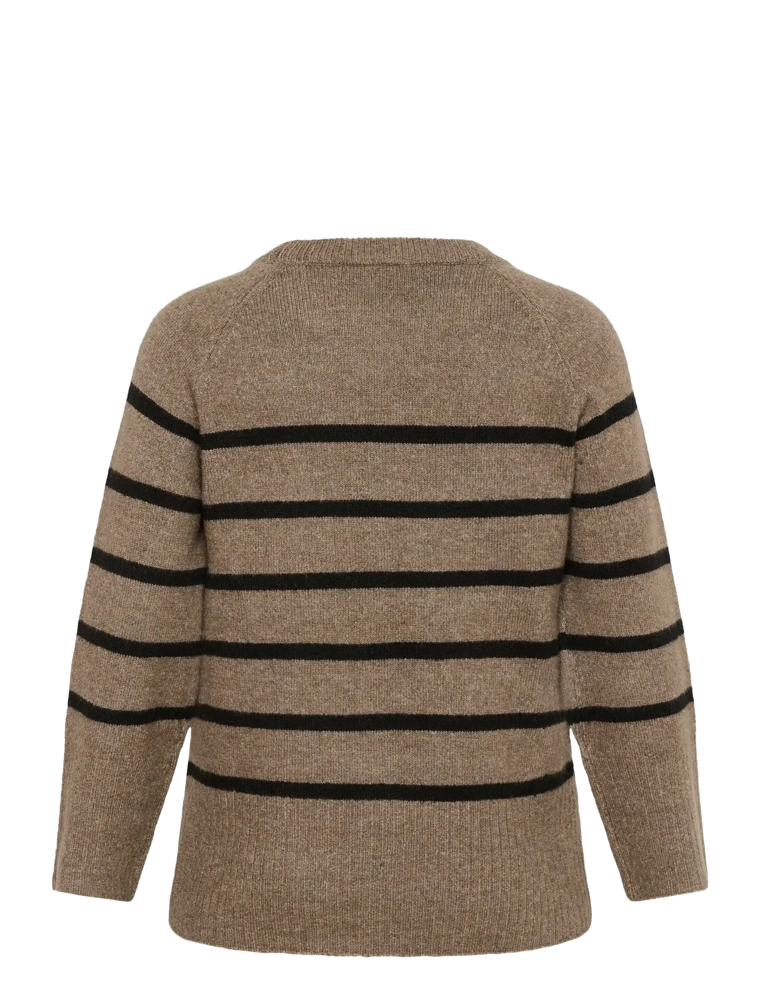 Kaffe Curve - KCerina Knit Pullover - tröjor - morel melange black stripe - 2