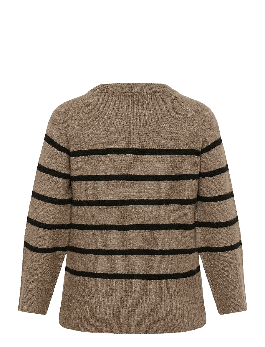 Kaffe Curve - KCerina Knit Pullover - pullover - morel melange black stripe - 2
