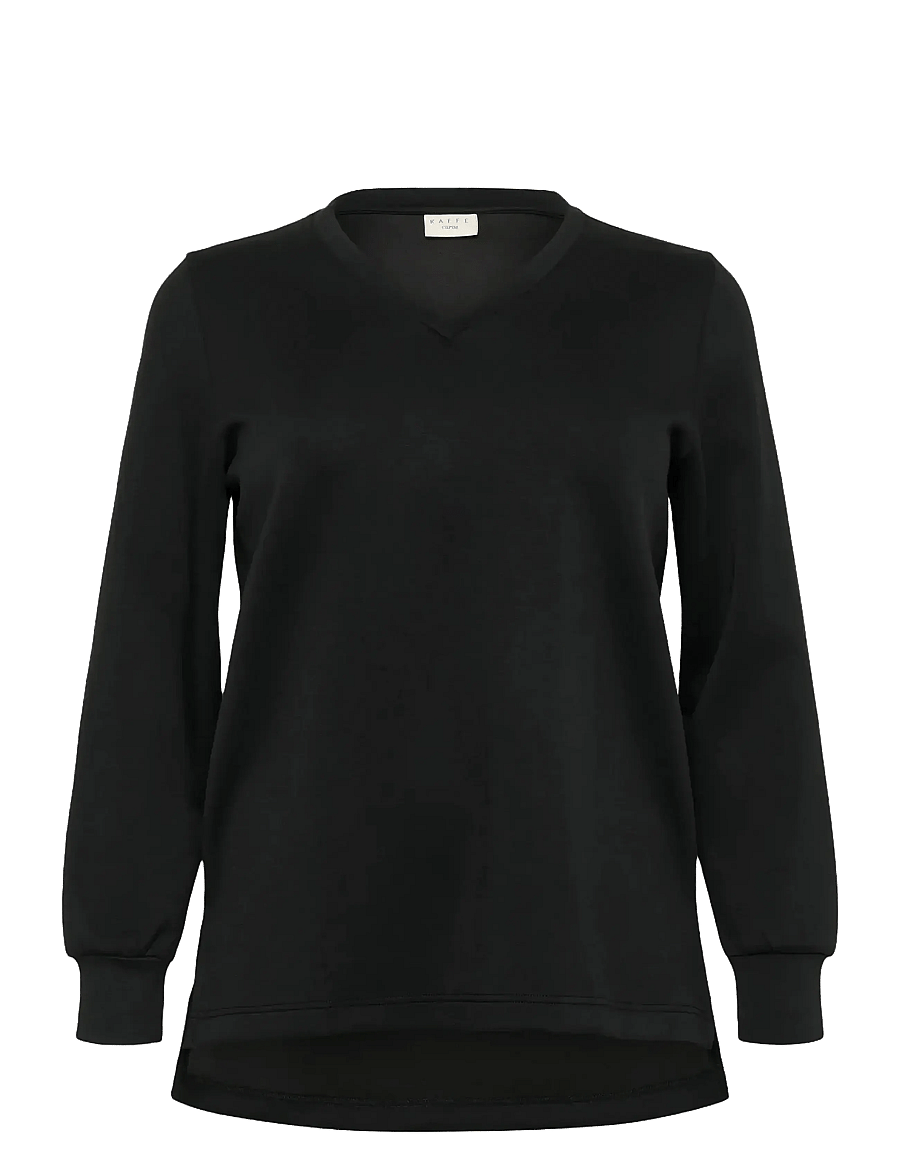 Kaffe Curve - KCannita Sweatshirt - langärmlige tops - black deep - 1