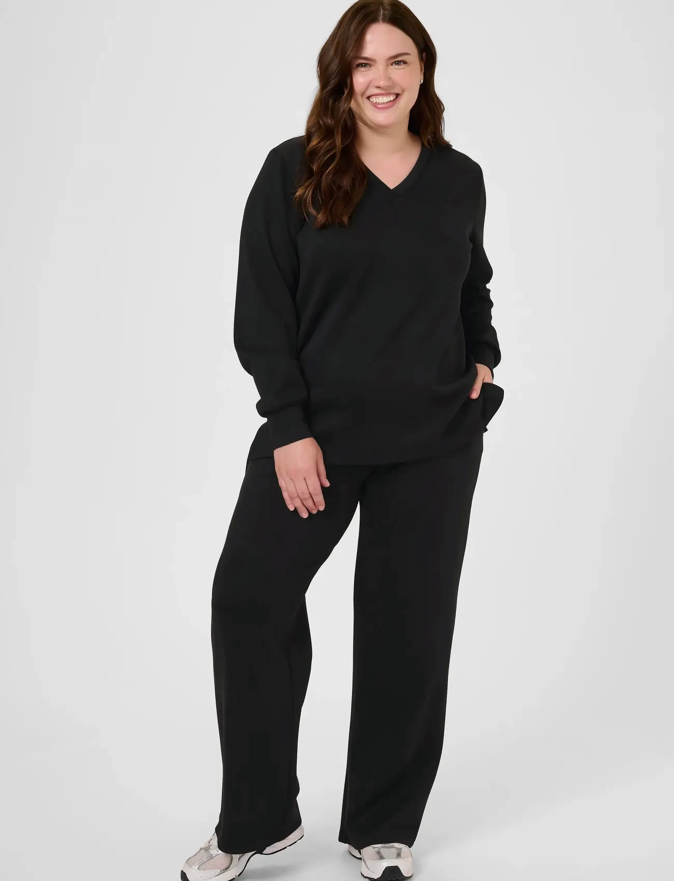 Kaffe Curve - KCannita Sweatshirt - topi ar garām piedurknēm - black deep - 3