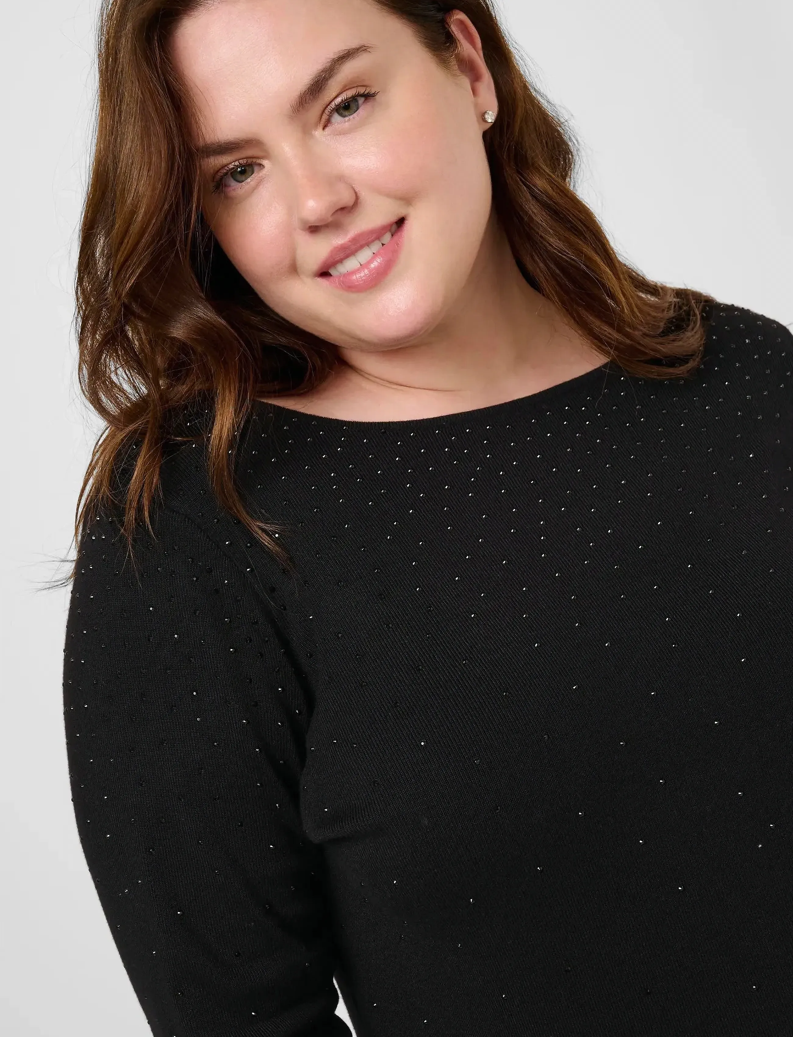 Kaffe Curve - KCmina Knit Pullover - strikkegensere - black deep - 5