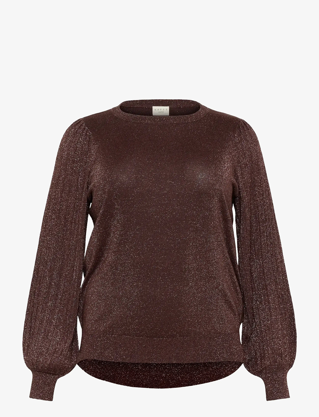 Kaffe Curve - KCregitta Pleat LS Pullover - sügisesed riided - black coffee - 0