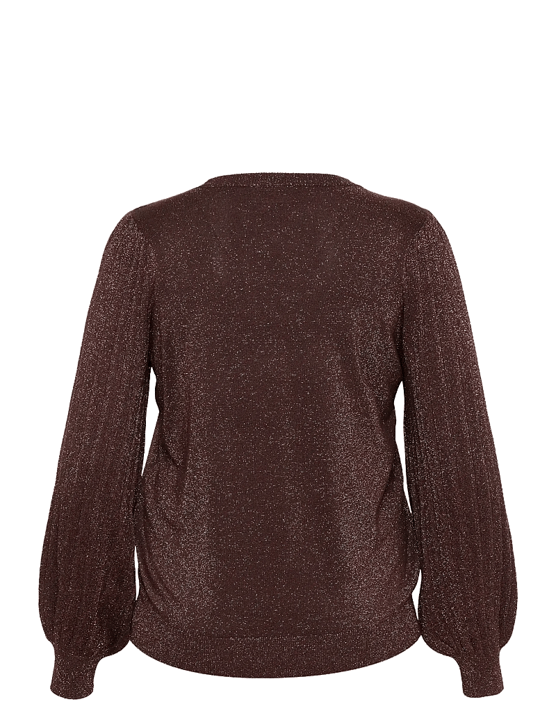 Kaffe Curve - KCregitta Pleat LS Pullover - jumpers - black coffee - 2