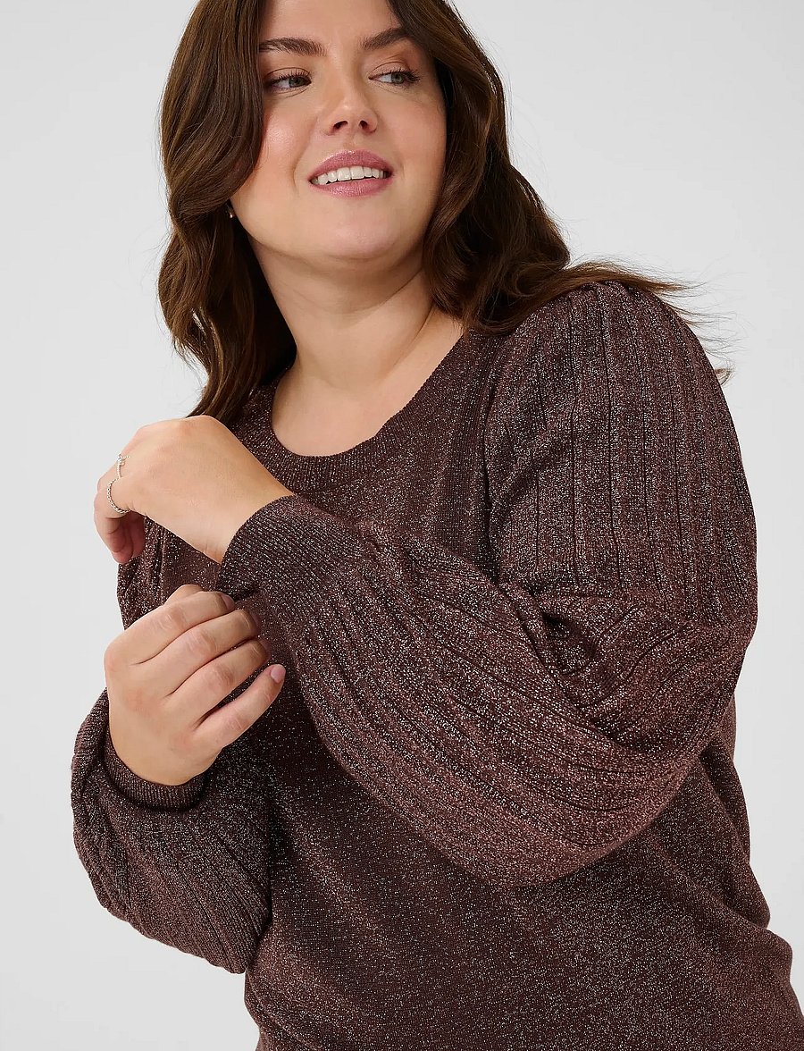 Kaffe Curve - KCregitta Pleat LS Pullover - pullover - black coffee - 5