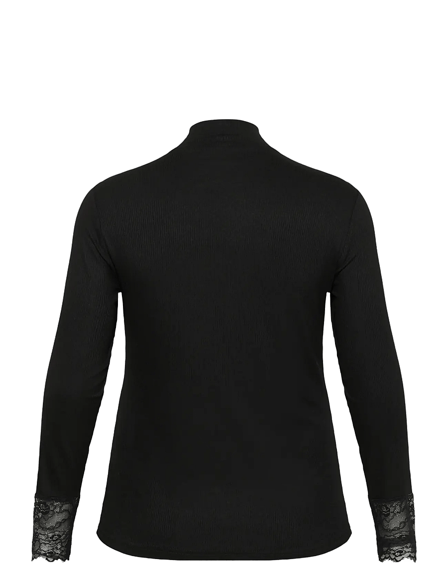 Kaffe Curve - KComia Turtleneck T-Shirt - turtlenecks - black deep - 1