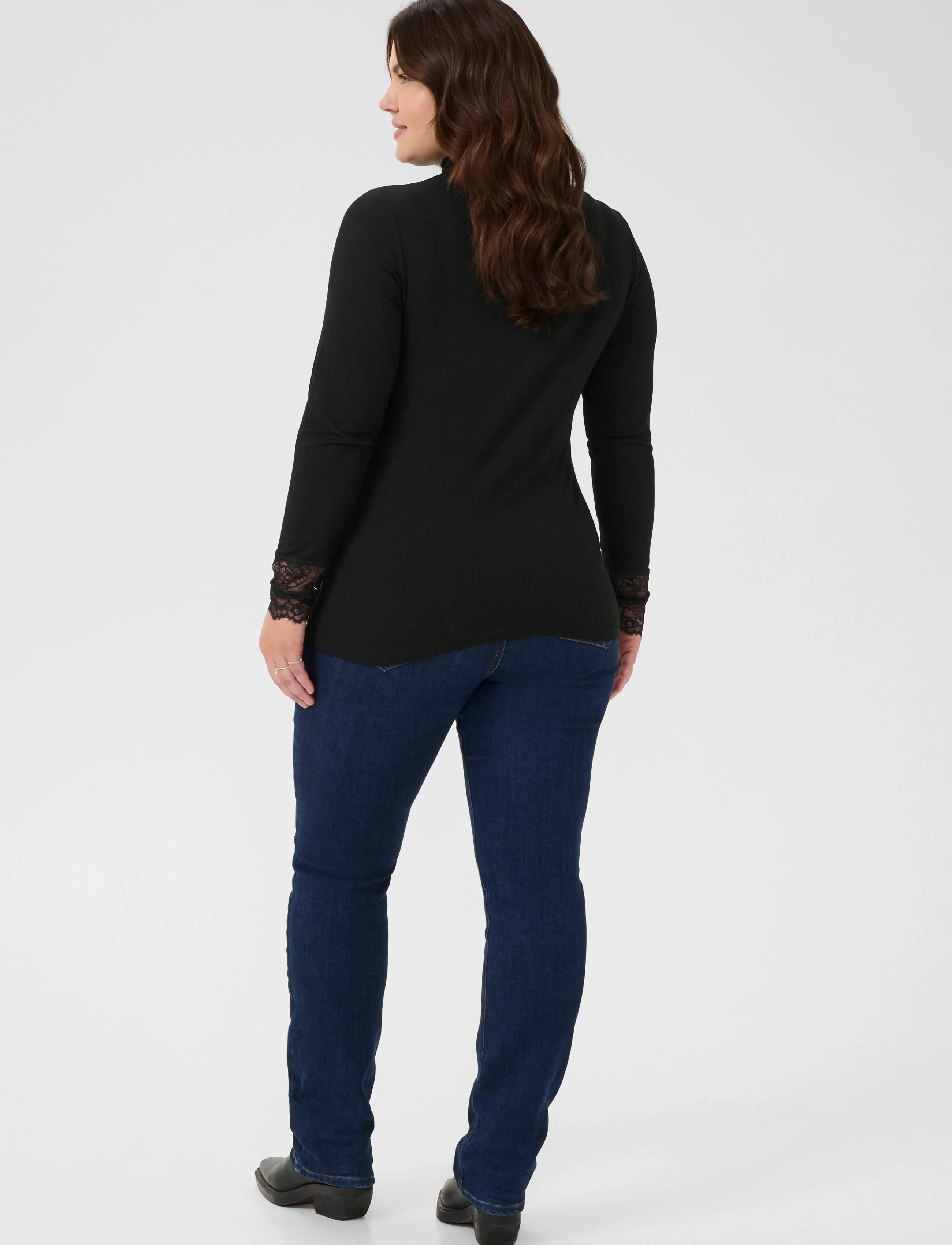 Kaffe Curve - KComia Turtleneck T-Shirt - black deep - 3