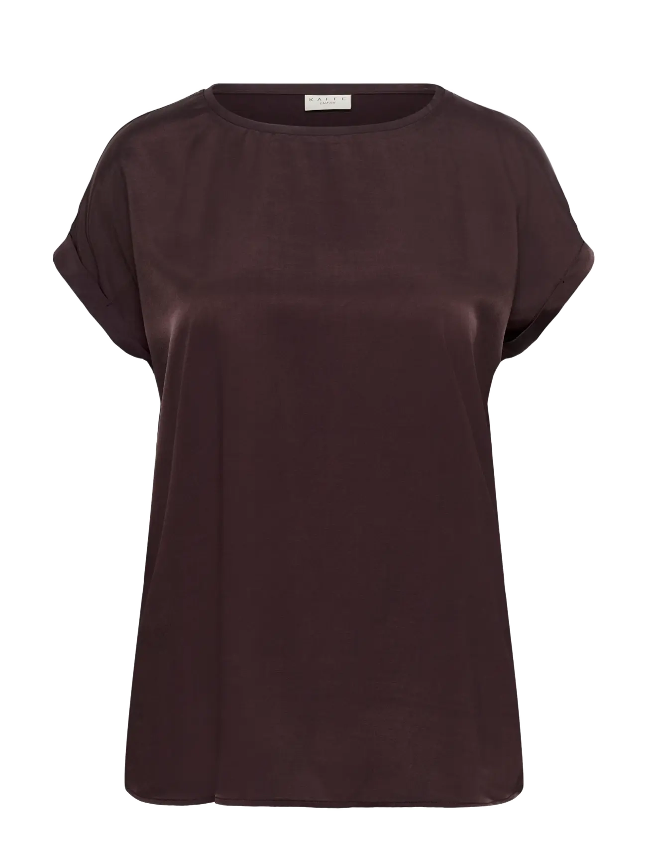 Kaffe Curve KCmilia Wing SL Blouse - Kaffe Curve - FUDGE / brown