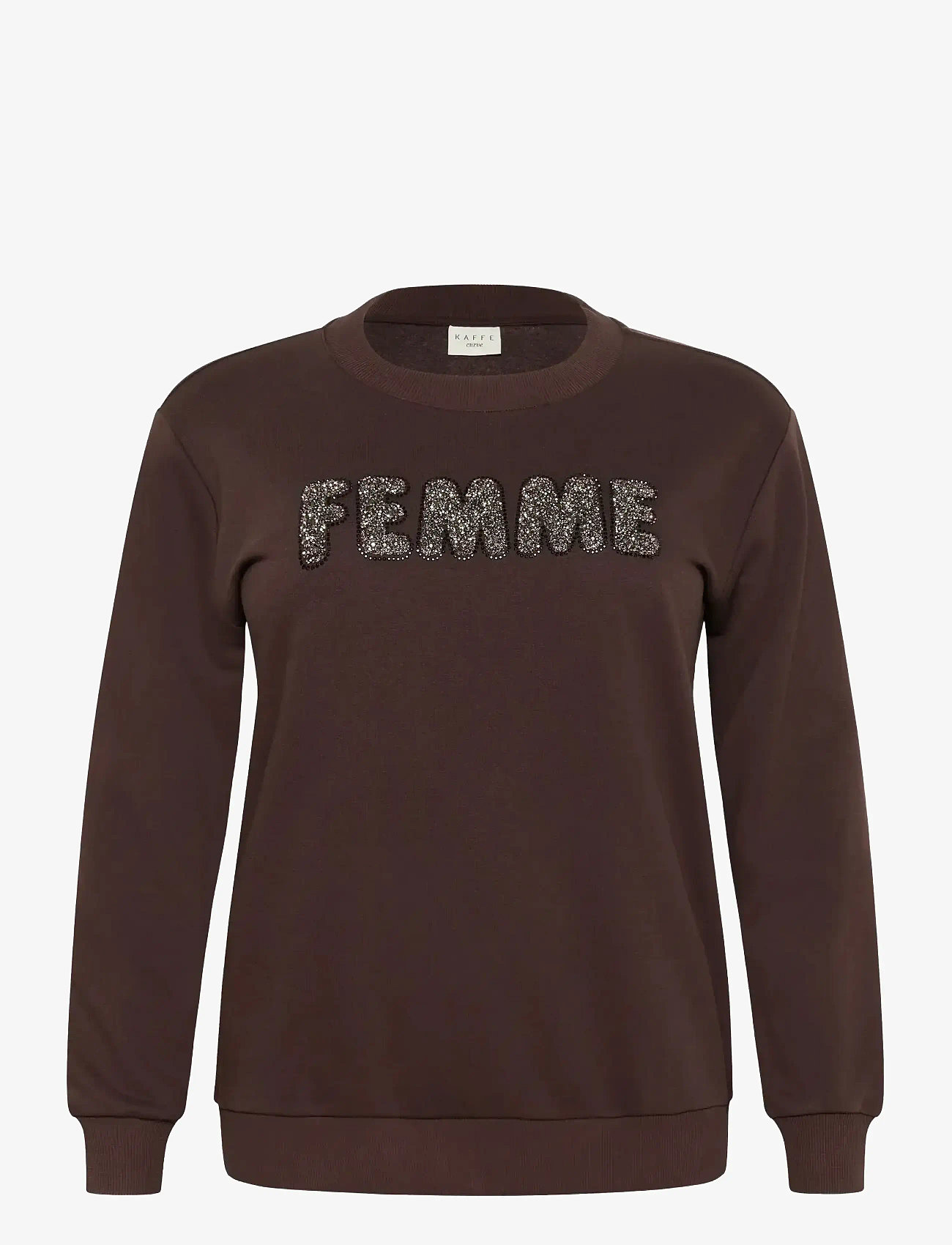 Kaffe Curve - KCelise Sweatshirt - damen - black coffee - 1