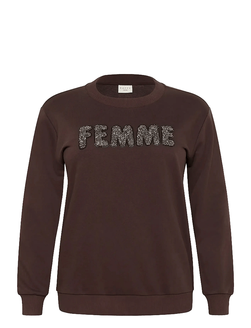 Kaffe Curve - KCelise Sweatshirt - sweatshirts - black coffee - 1