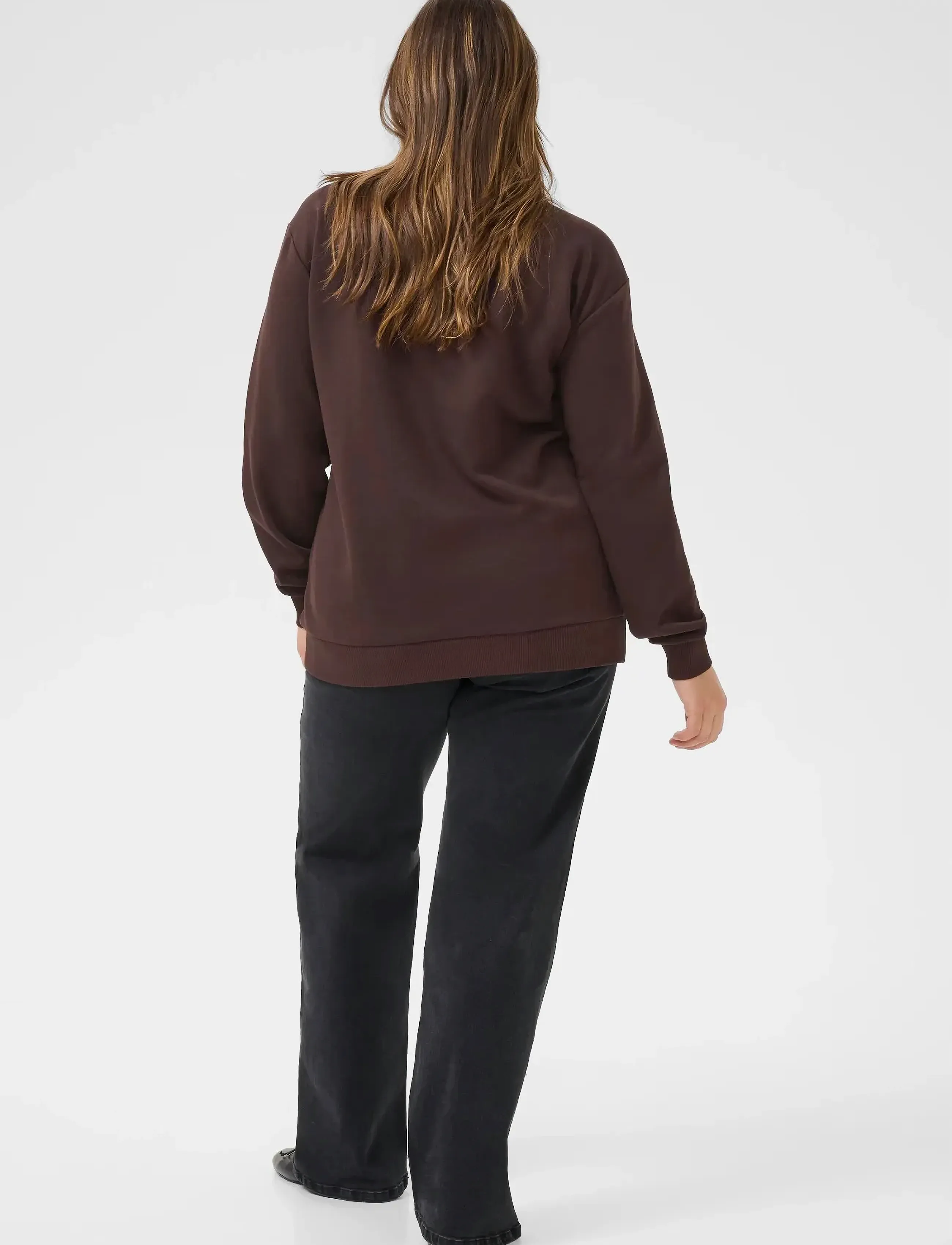Kaffe Curve - KCelise Sweatshirt - sweaters - black coffee - 4