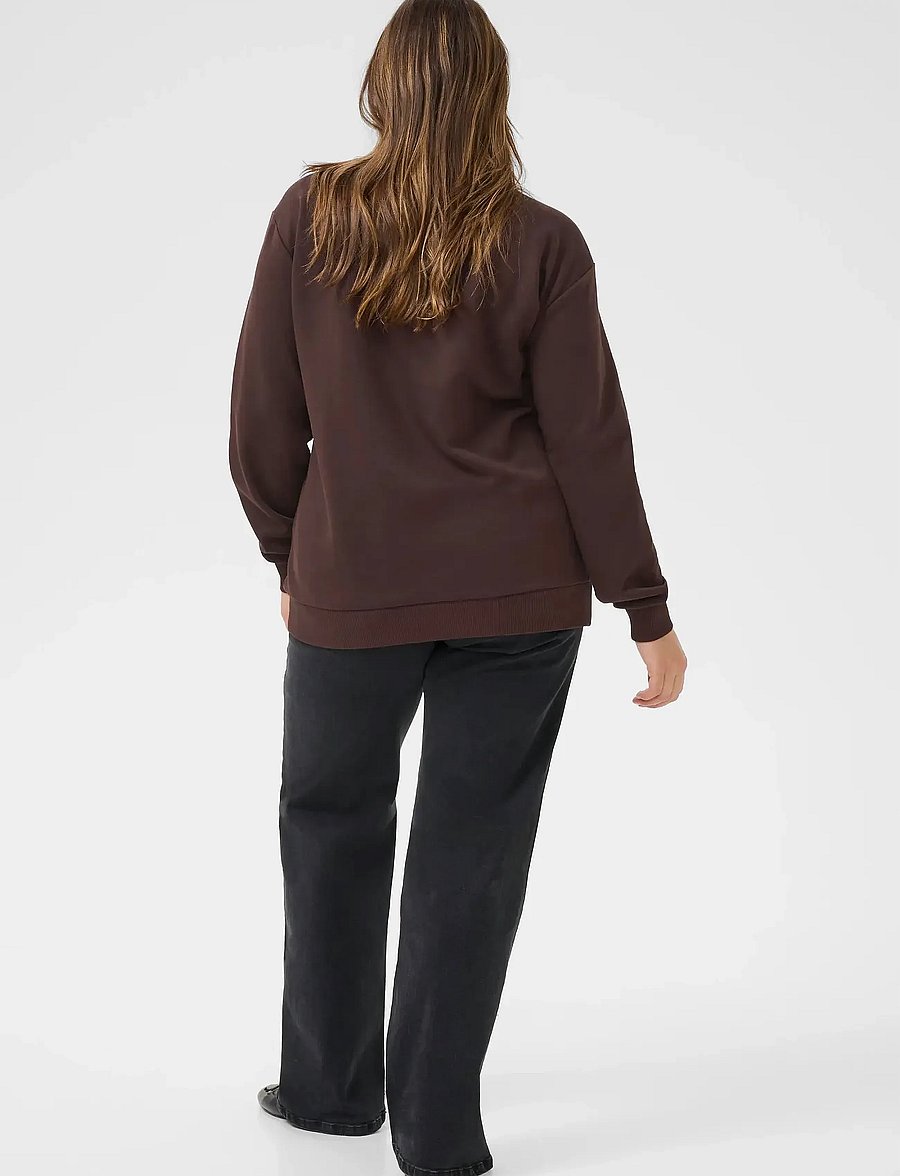 Kaffe Curve - KCelise Sweatshirt - bluzy bez kaptura - black coffee - 4