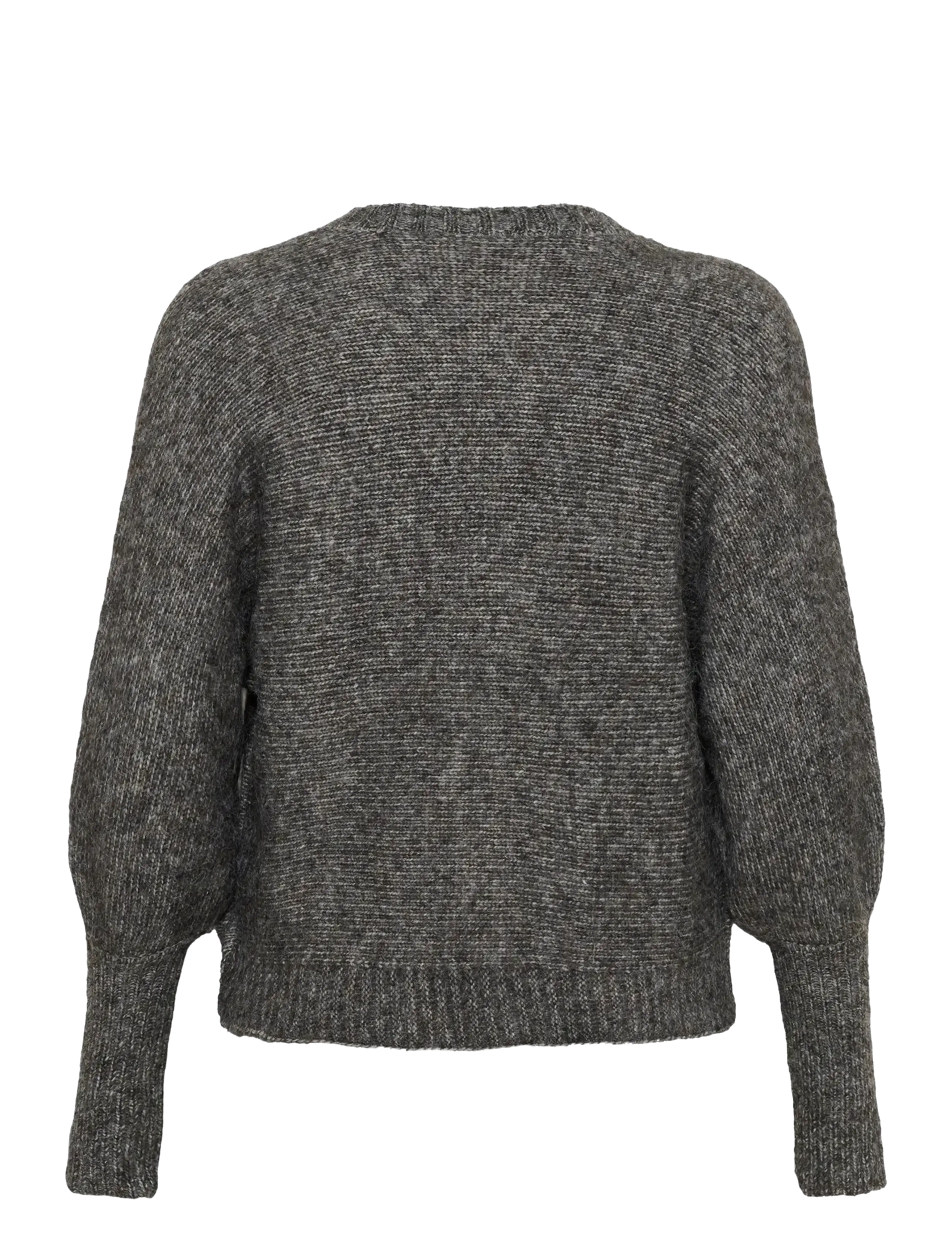 Kaffe Curve - KCluma Knit Cardigan - gebreide vesten - dark grey melange - 2