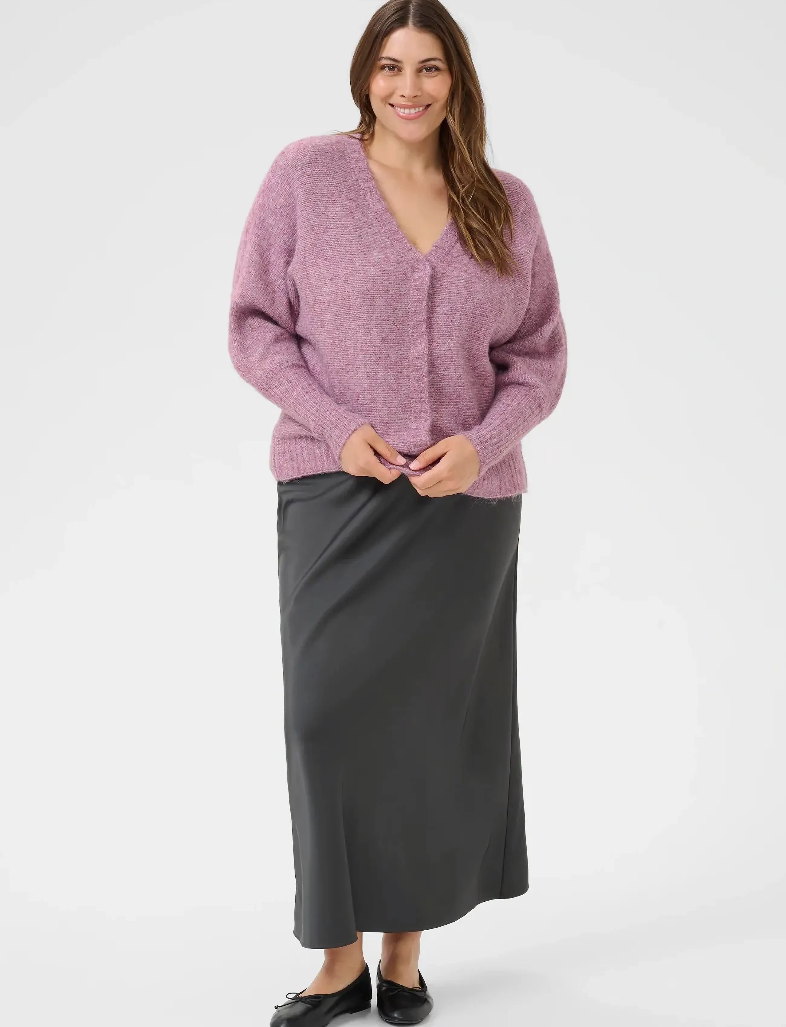 Kaffe Curve - KCluma Knit Cardigan - cardigans - tulipwood melange - 3