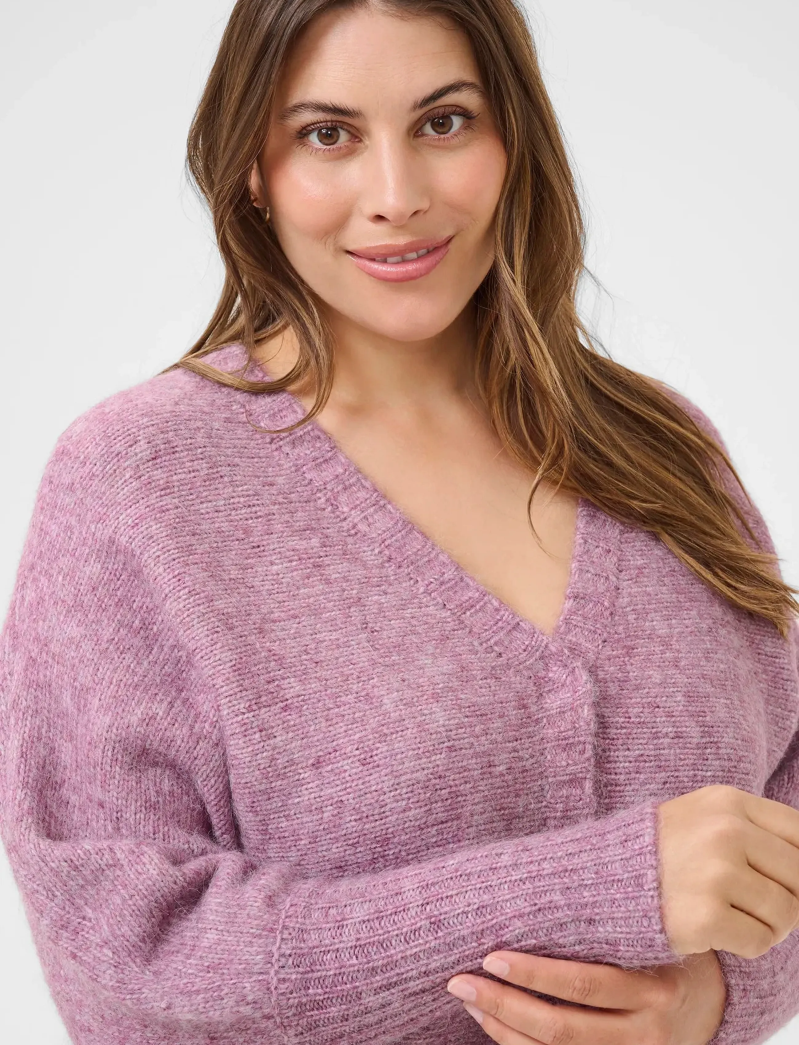 Kaffe Curve - KCluma Knit Cardigan - cardigans - tulipwood melange - 5