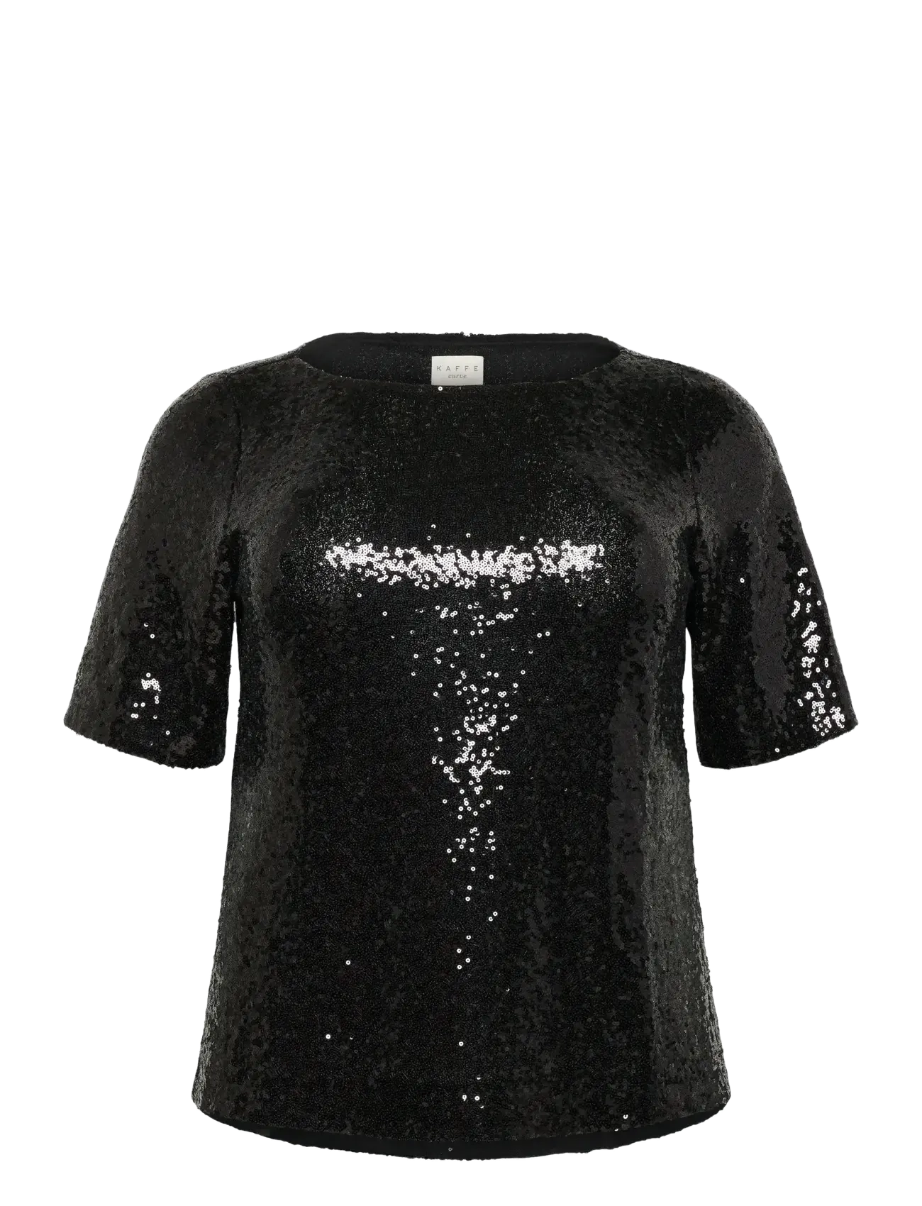 KCmirana Sequin Blouse - BLACK DEEP