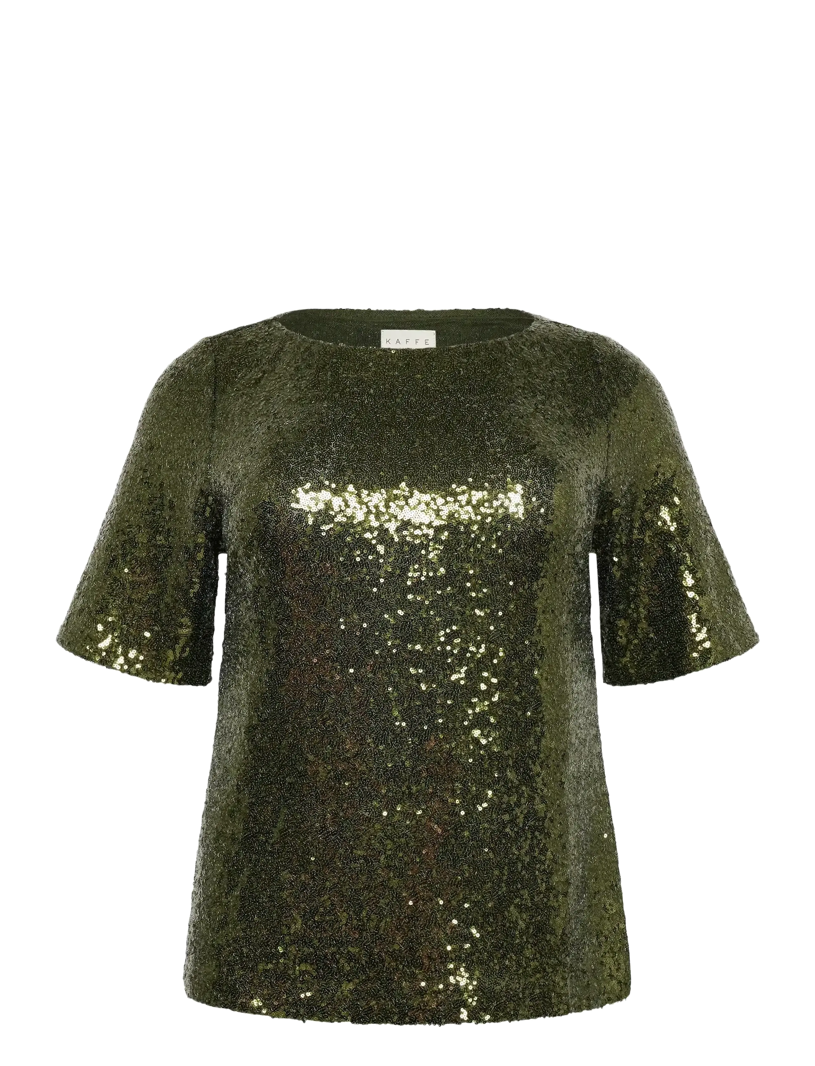 Kaffe Curve KCmirana Sequin Blouse - Kaffe Curve - IVY GREEN / green