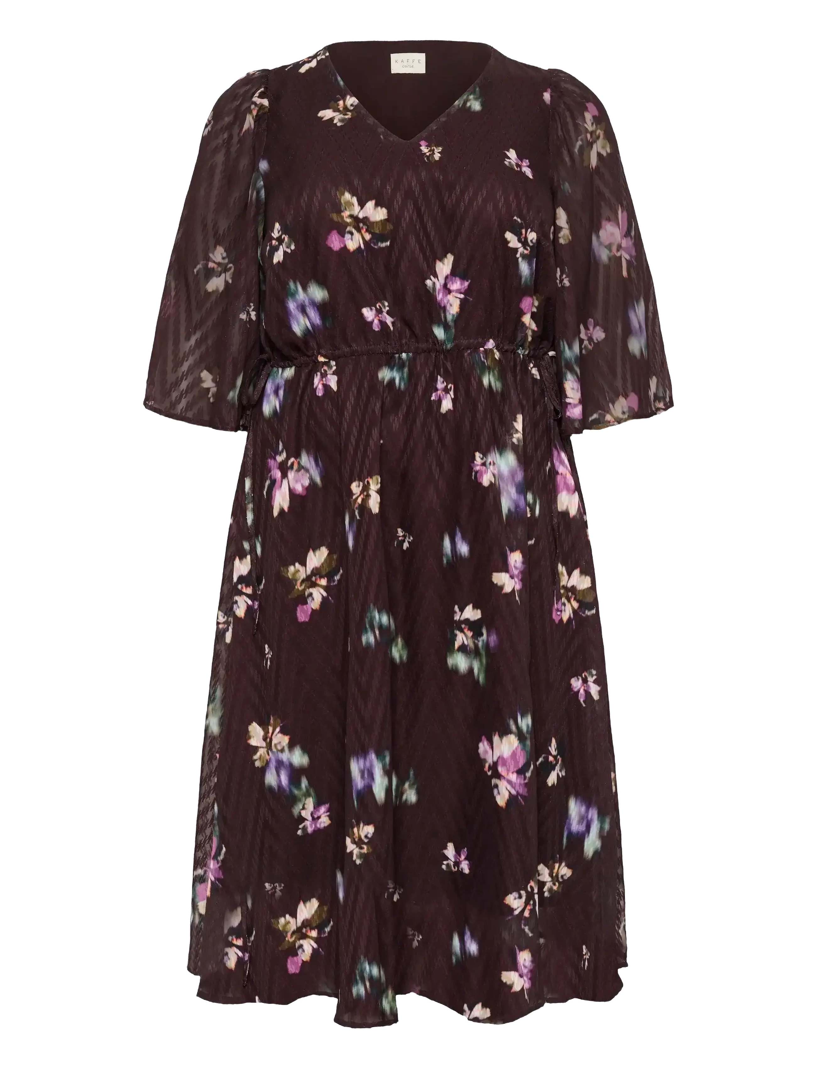Kaffe Curve - KCclara Dress - black coffee/multi col.flowers - 1