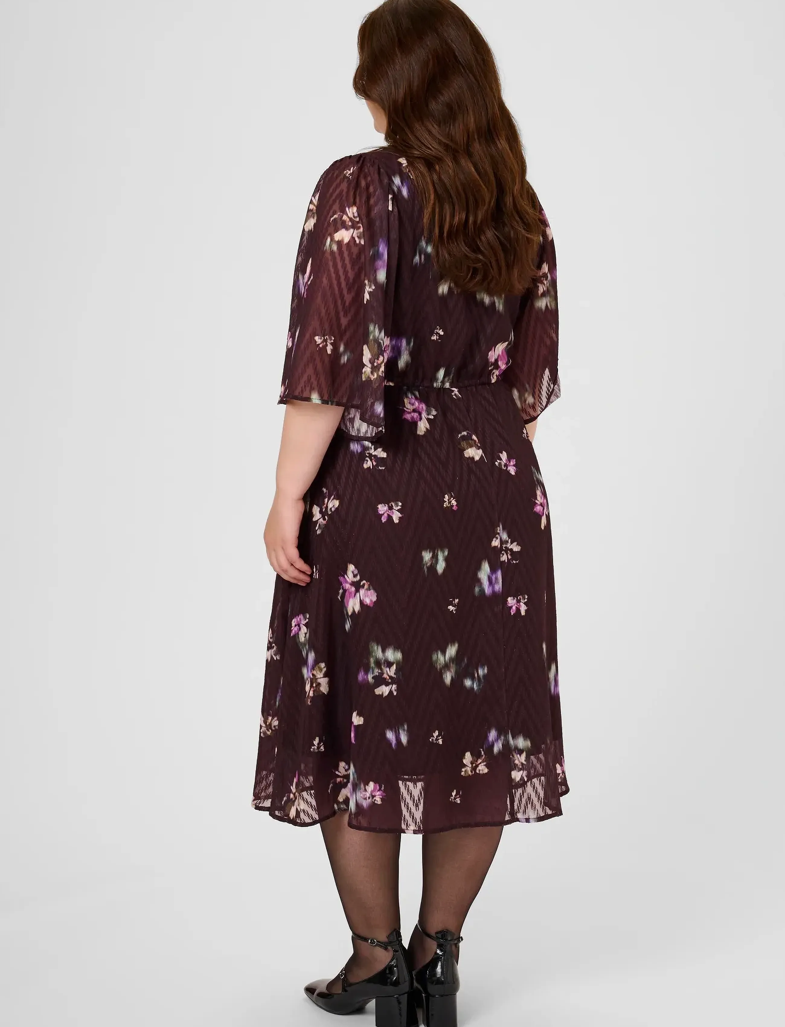 Kaffe Curve - KCclara Dress - black coffee/multi col.flowers - 3