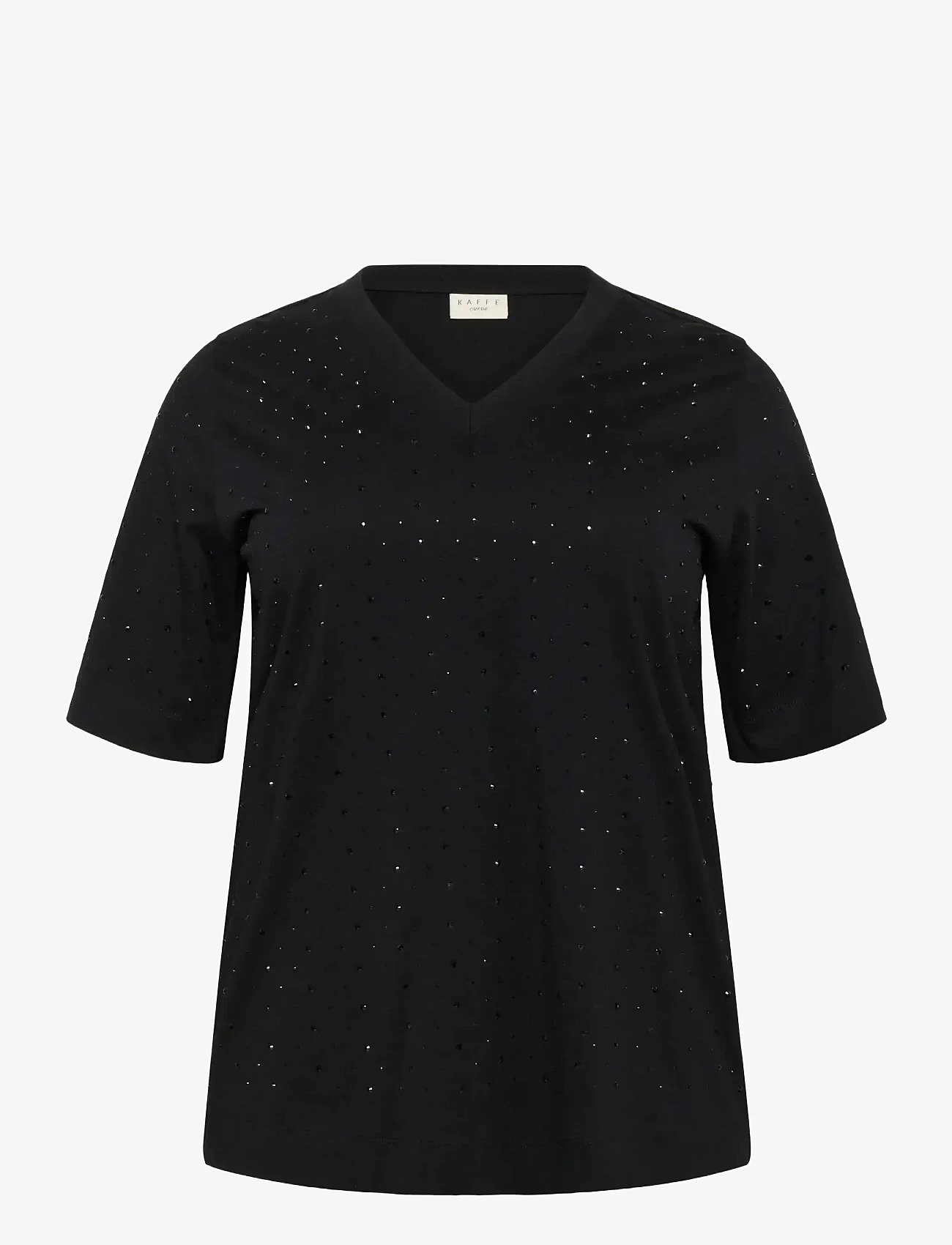 Kaffe Curve - KCphoelina T-Shirt - t-särgid - black deep - 1