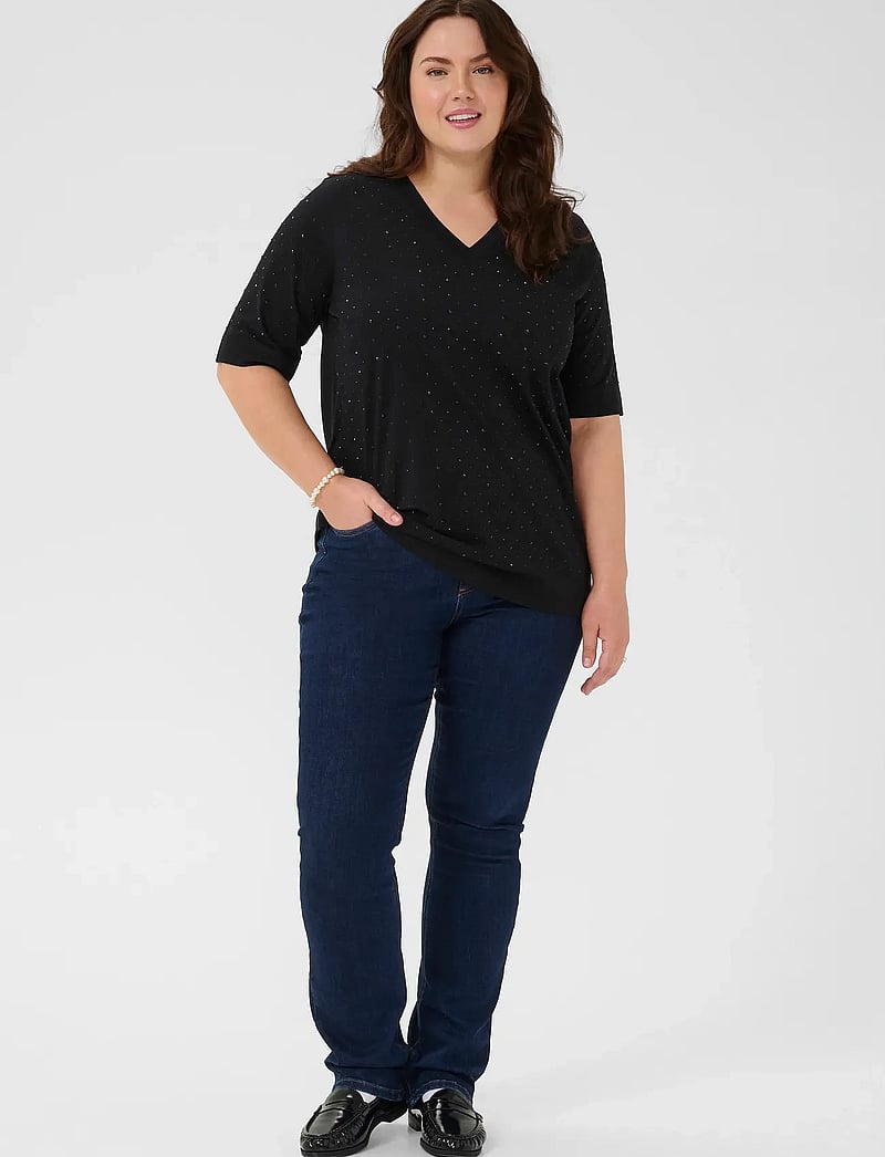 Kaffe Curve - KCphoelina T-Shirt - t-shirts - black deep - 3