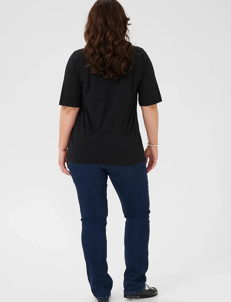 Kaffe Curve - KCphoelina T-Shirt - t-shirts - black deep - 4