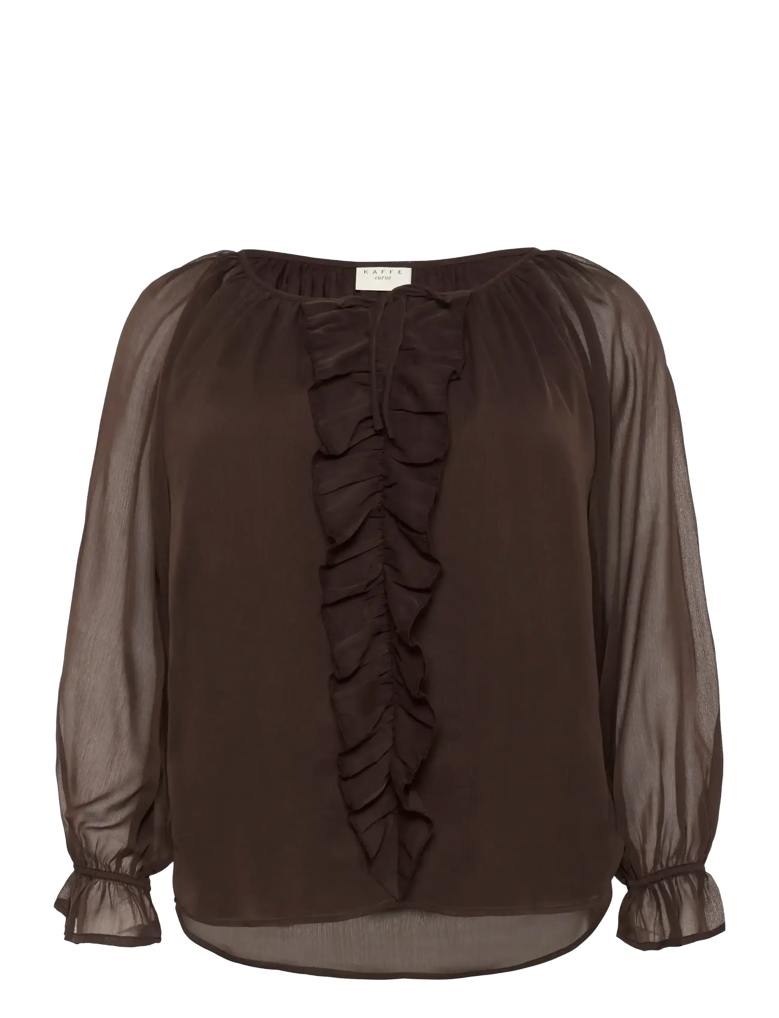 Kaffe Curve KCmilanna Blouse - Kleidung - BLACK COFFEE / brown