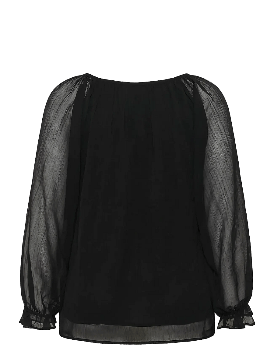 Kaffe Curve - KCmilanna Blouse - langärmelige blusen - black deep - 2