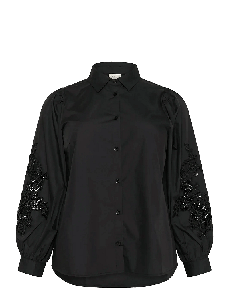 Kaffe Curve - KCnicky Shirt - langärmlige hemden - black deep - 1