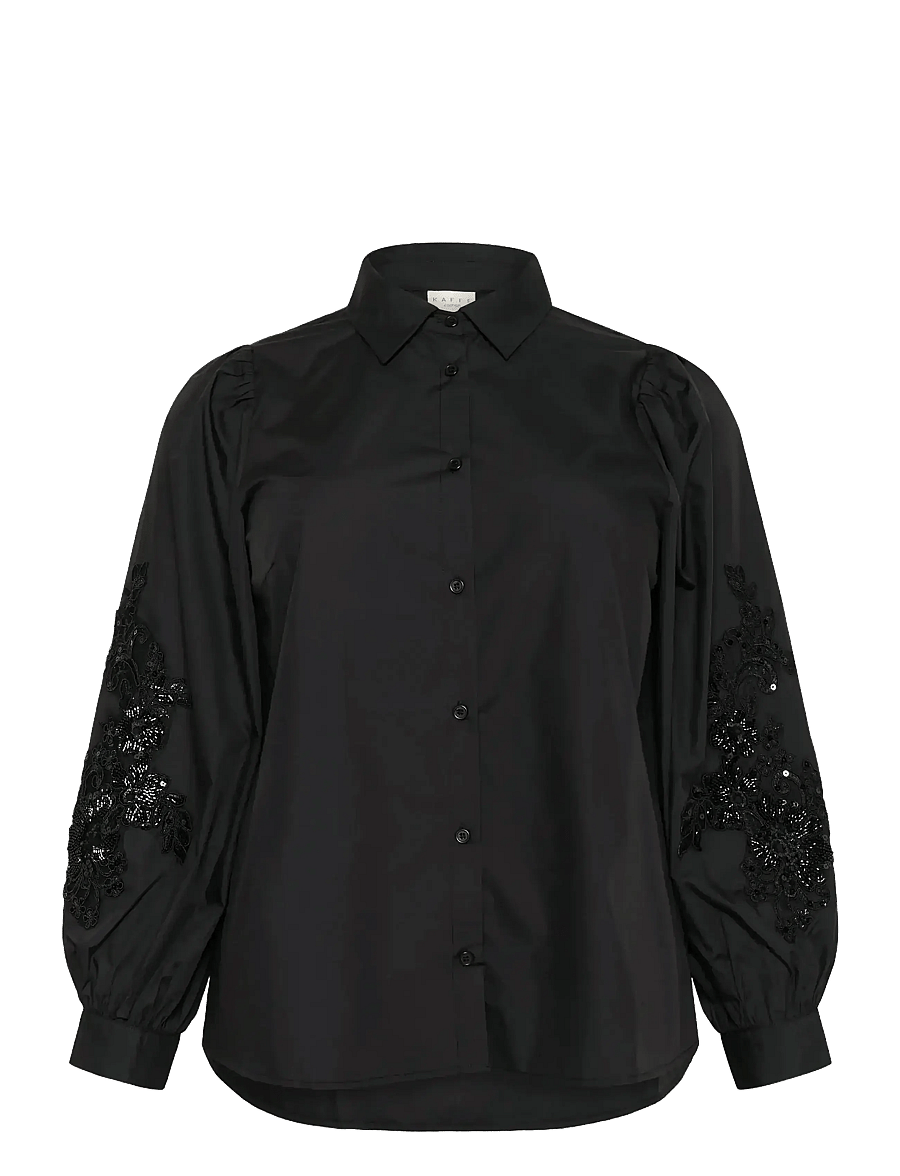 Kaffe Curve - KCnicky Shirt - koszule z długimi rękawami - black deep - 1