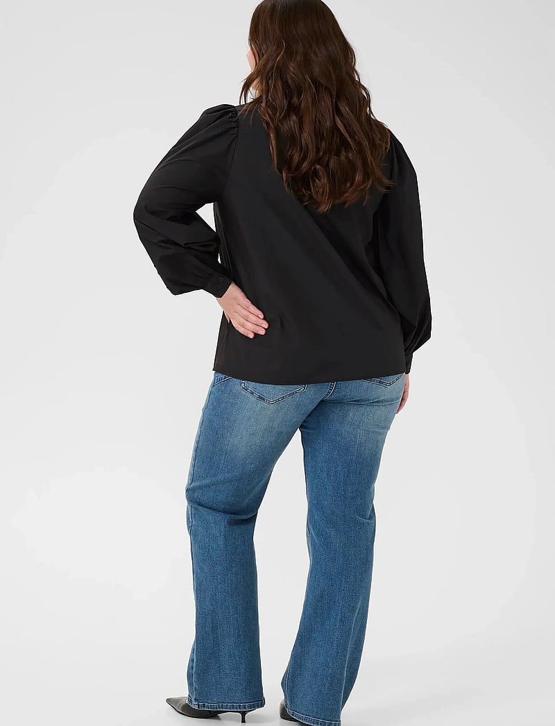 Kaffe Curve - KCnicky Shirt - langärmlige hemden - black deep - 4
