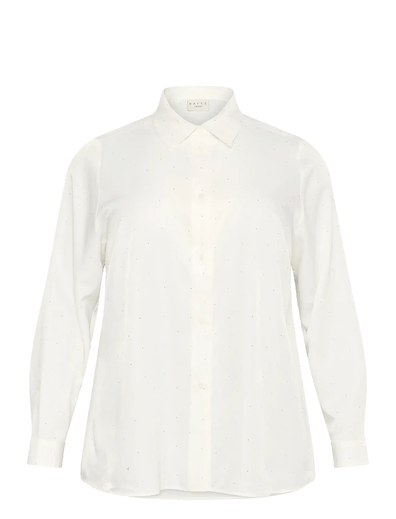 Kaffe Curve - KCada Shirt - pitkähihaiset kauluspaidat - chalk - 1