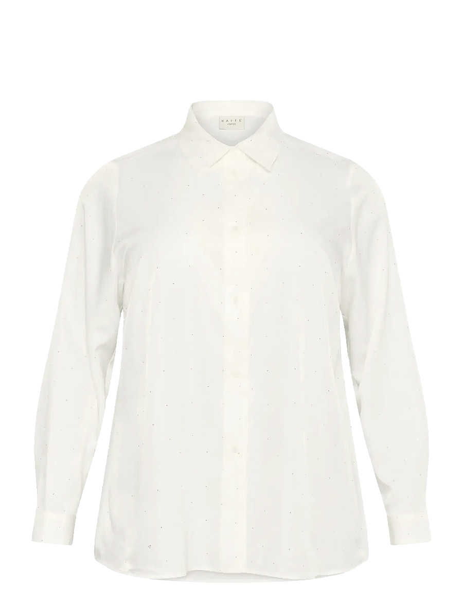 Kaffe Curve - KCada Shirt - pitkähihaiset kauluspaidat - chalk - 1