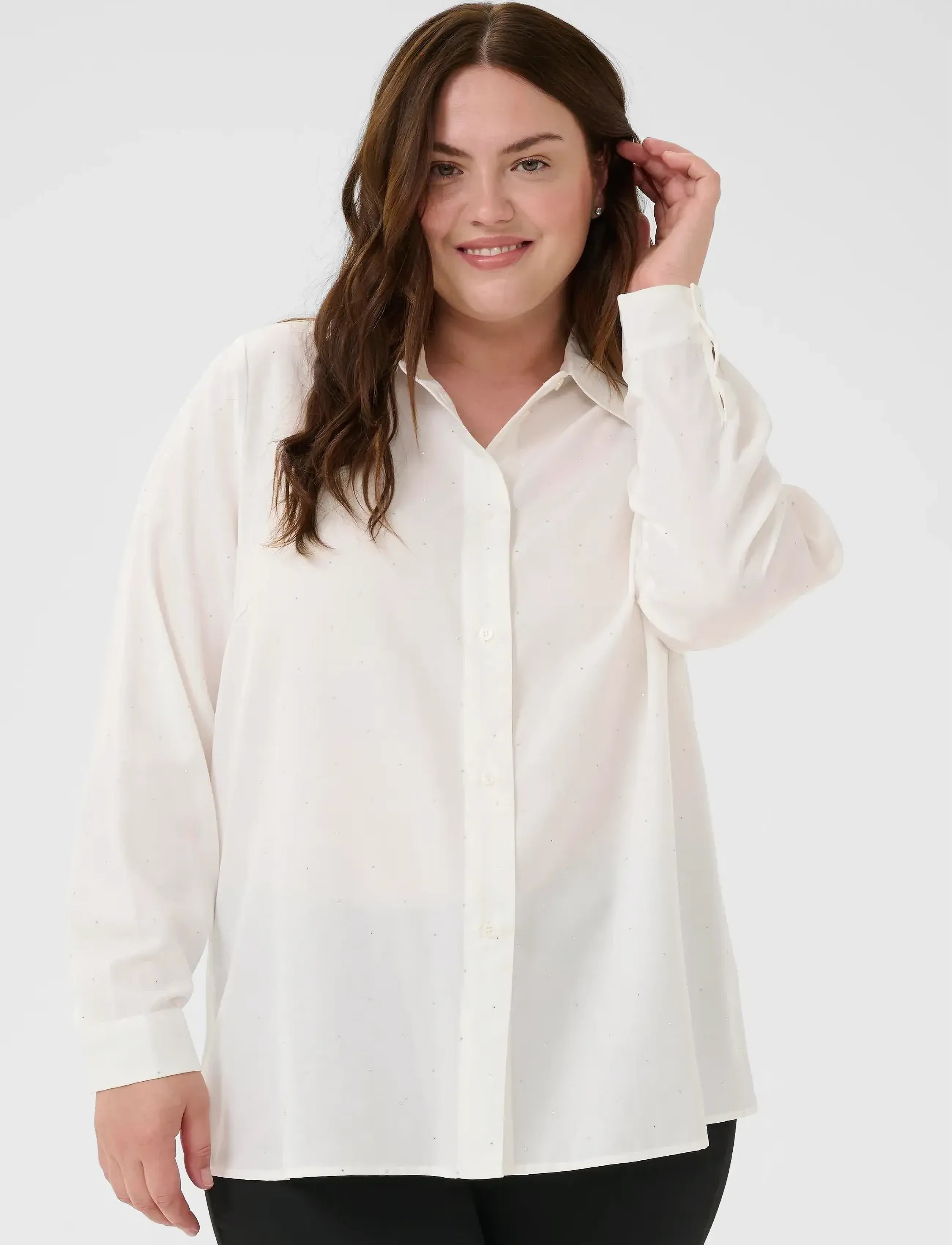 Kaffe Curve KCada Shirt - Hemden - CHALK / white