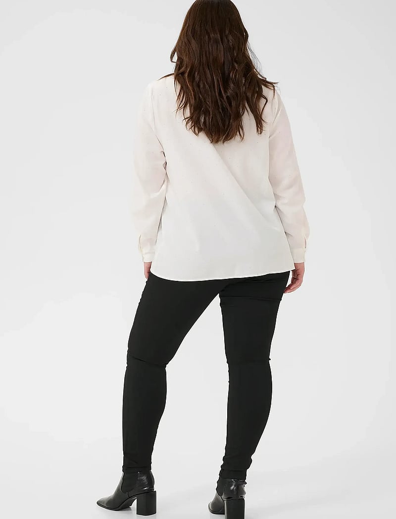 Kaffe Curve - KCada Shirt - pitkähihaiset kauluspaidat - chalk - 4