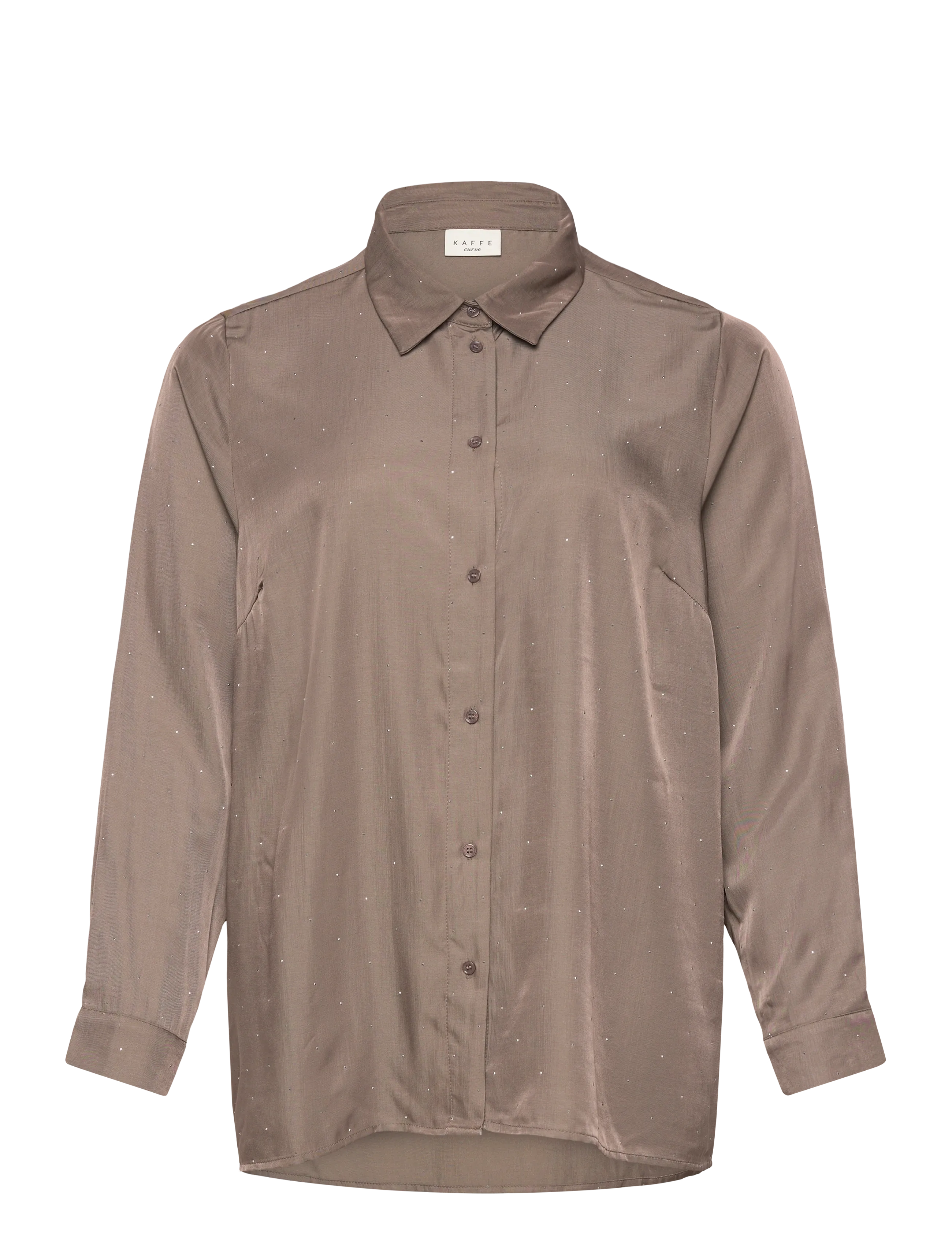 Kaffe Curve Kcada Shirt, 52, Beige, Skjorter > Langærmede, Dame