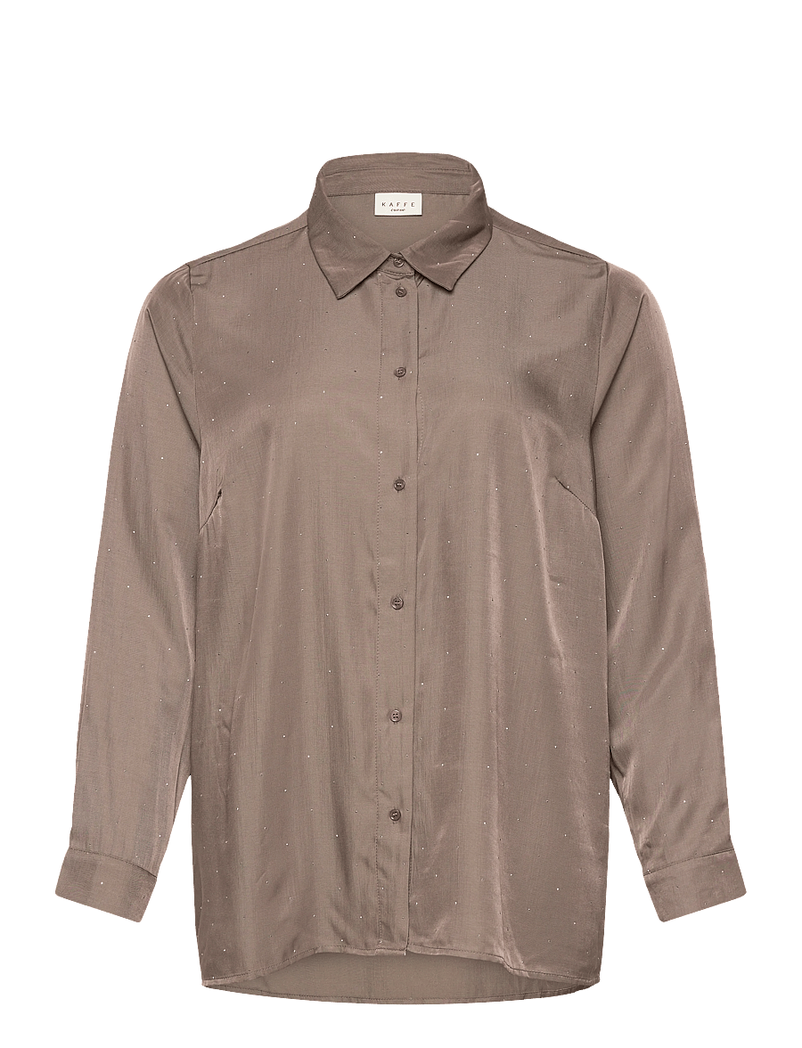 Kaffe Curve - KCada Shirt - long-sleeved shirts - morel - 0