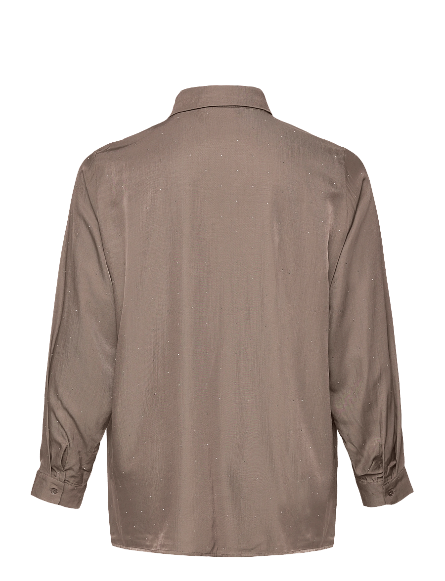 Kaffe Curve - KCada Shirt - long-sleeved shirts - morel - 1