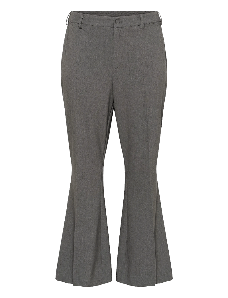 Kaffe Curve - KColia Long Pants - schlaghose - grey melange - 1