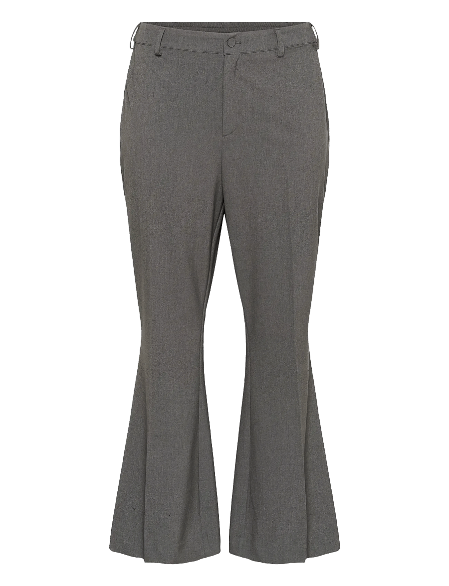 Kaffe Curve - KColia Long Pants - schlaghose - grey melange - 1