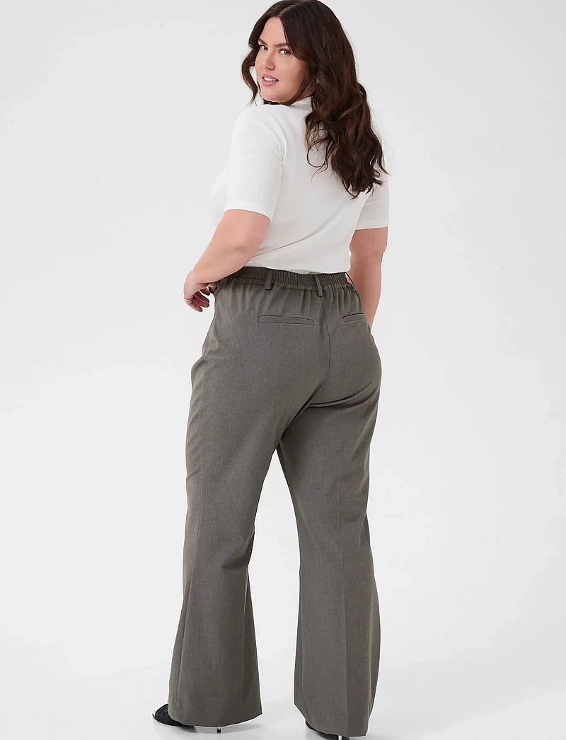 Kaffe Curve - KColia Long Pants - schlaghose - grey melange - 4
